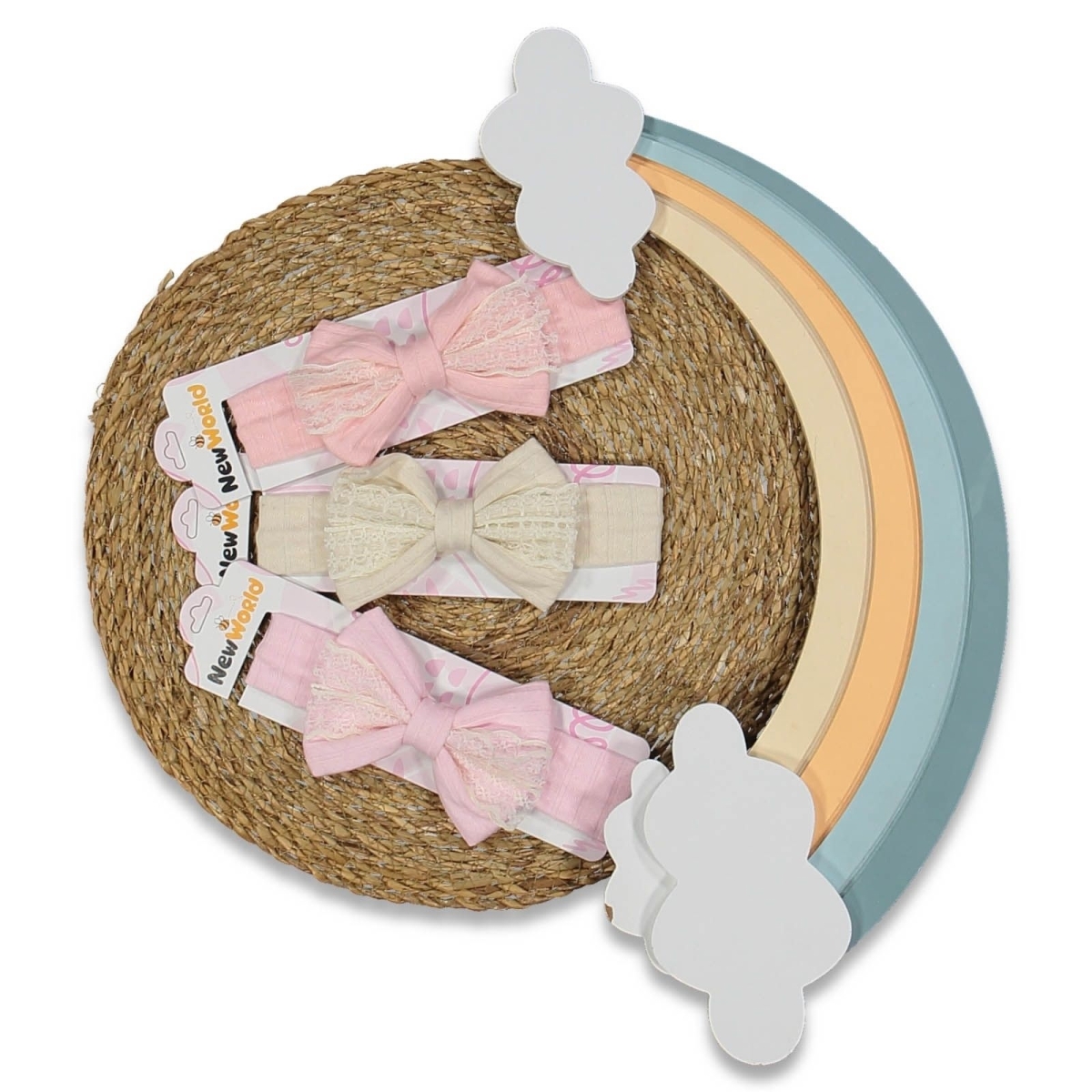 KIZ 1/12 AY FİYONKLU GÜPÜRLÜ SAÇ BANDI