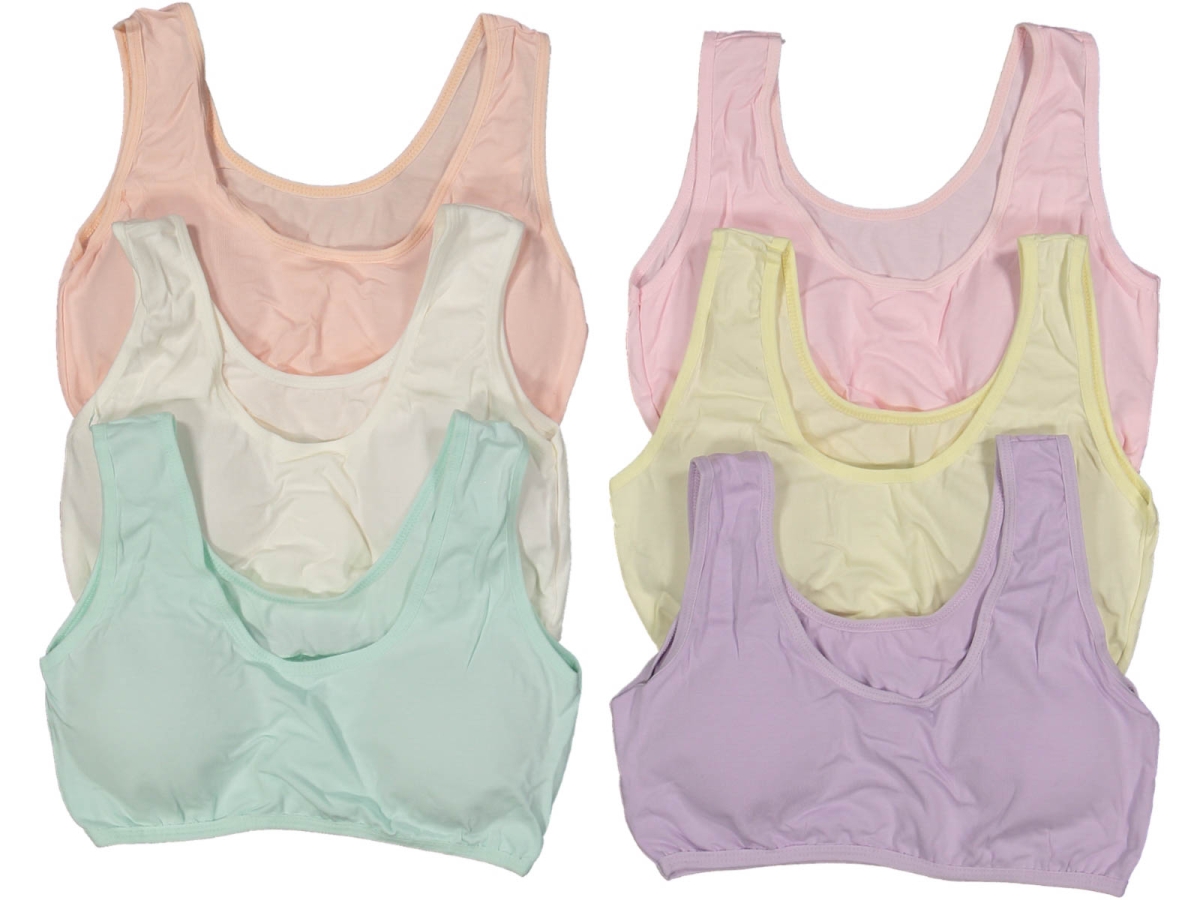 KIZ 12/13 YAŞ GENİŞ ASKI RENKLİ PEDLİ BÜSTİ