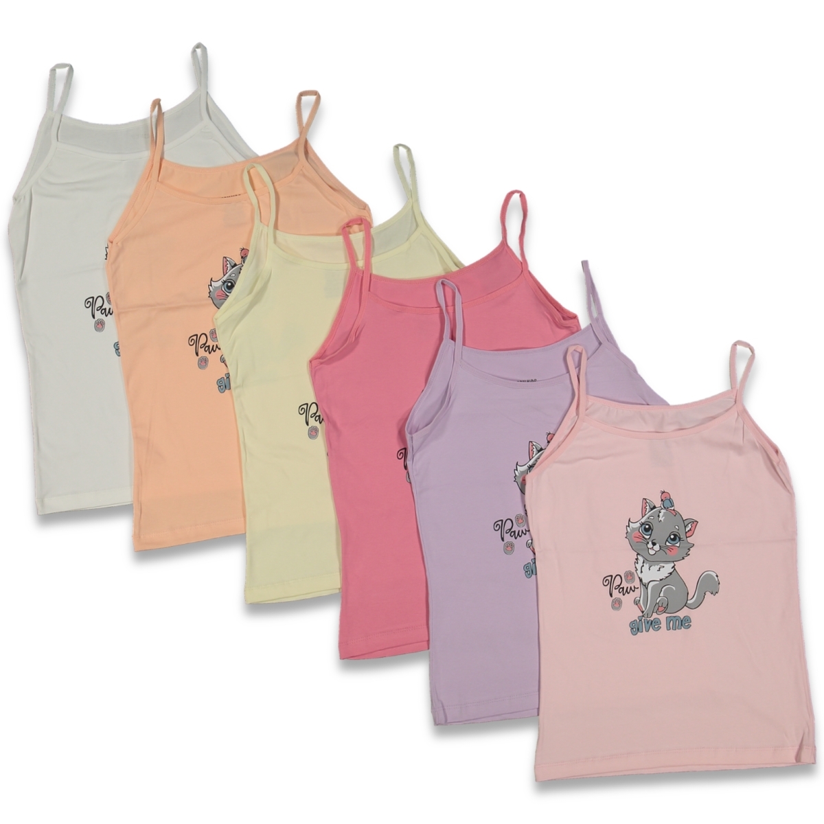 KIZ 12/13 YAŞ İP ASKI BASKILI ATLET