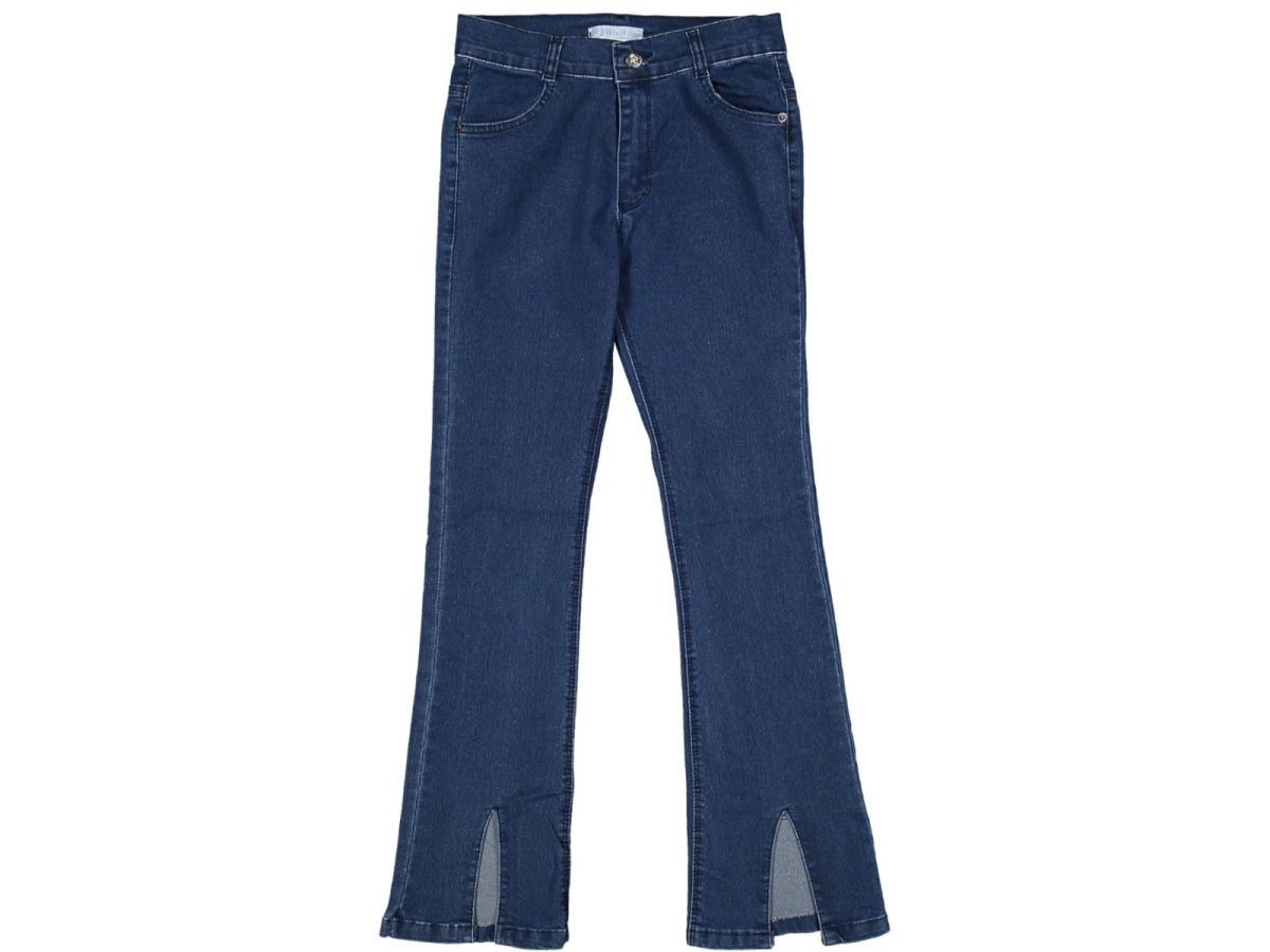 KIZ 12/16 YAŞ YIRTMAÇLI İSPANYOL PAÇALI KOT PANTOLON 