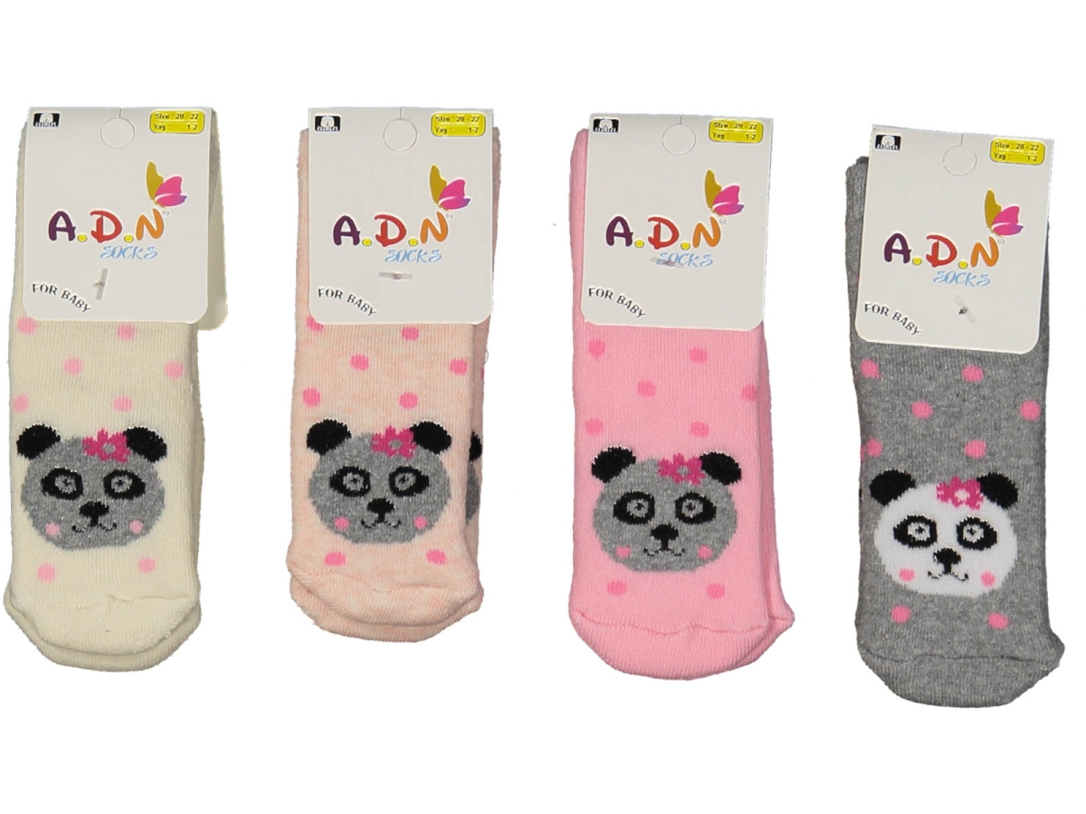 KIZ 12/24 AY HAVLU TABAN ABS BASKILI ÇORAP