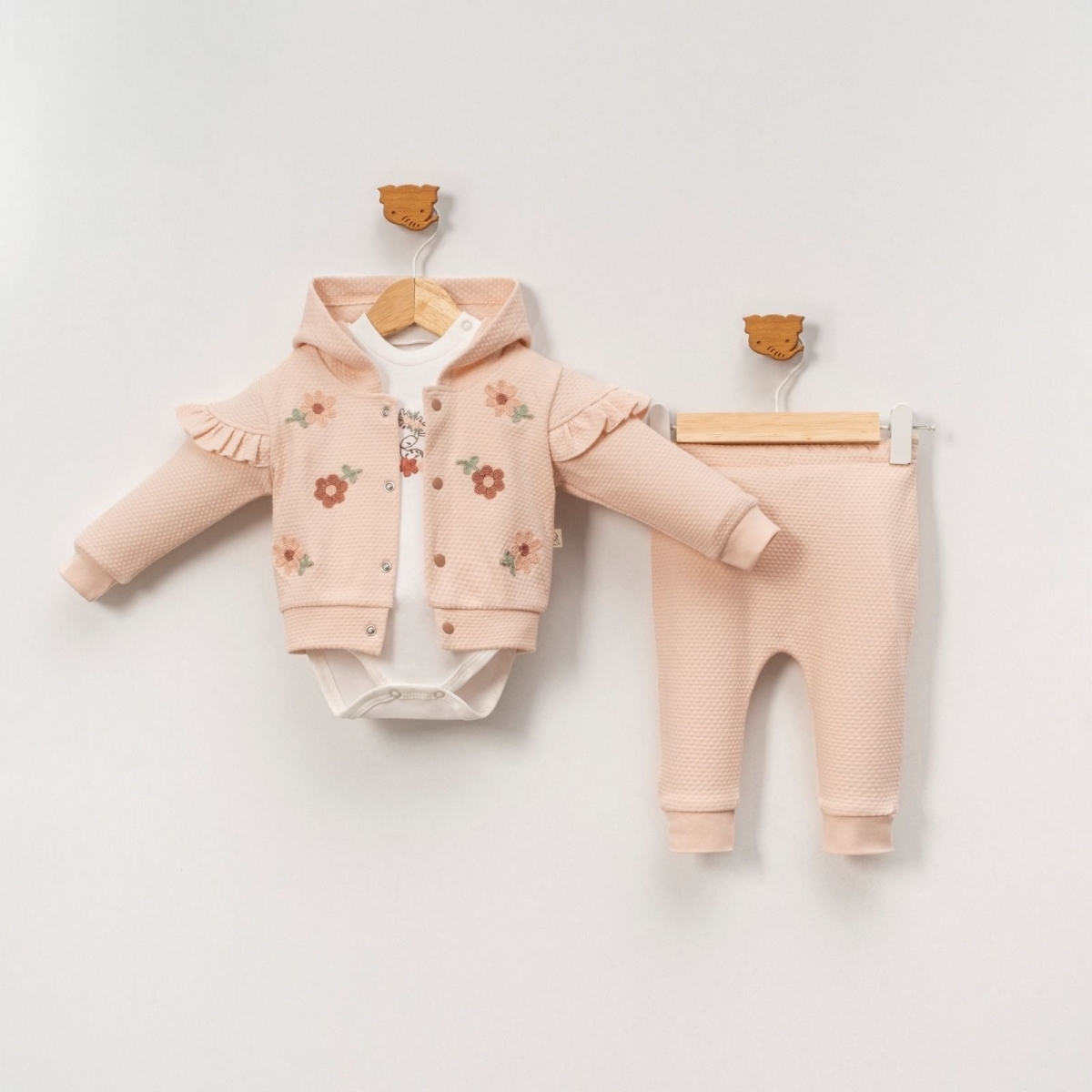 KIZ 12/24 AY OMUZU FIRFIRLI ALTTAN ÇITLI 3’LÜ TAKI