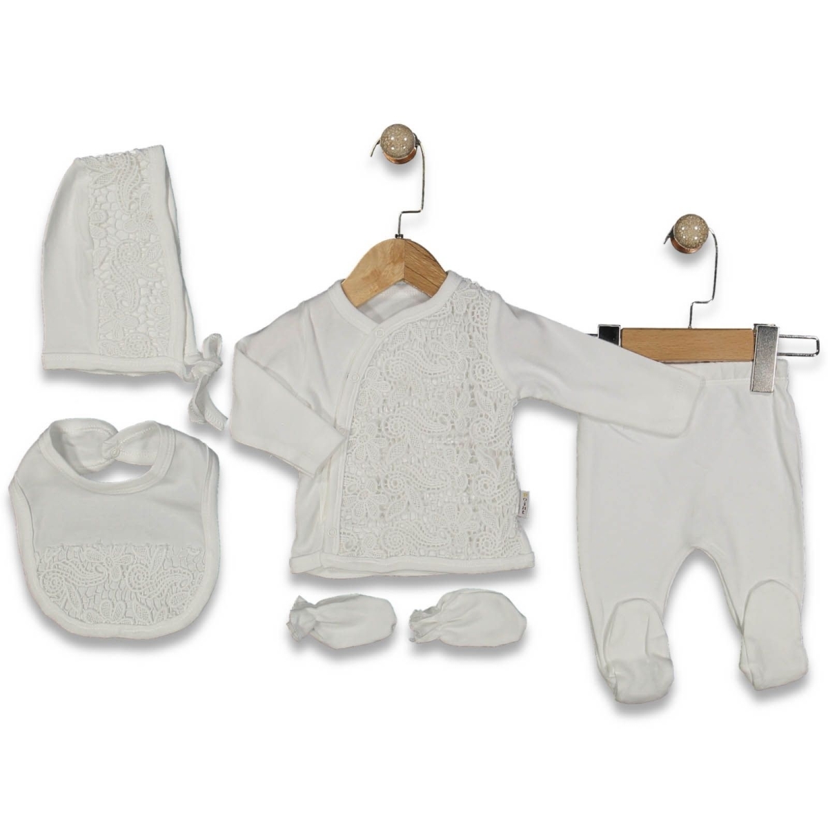 KIZ 1/3 AY ÇİÇEK BRODELİ 5 Lİ SET