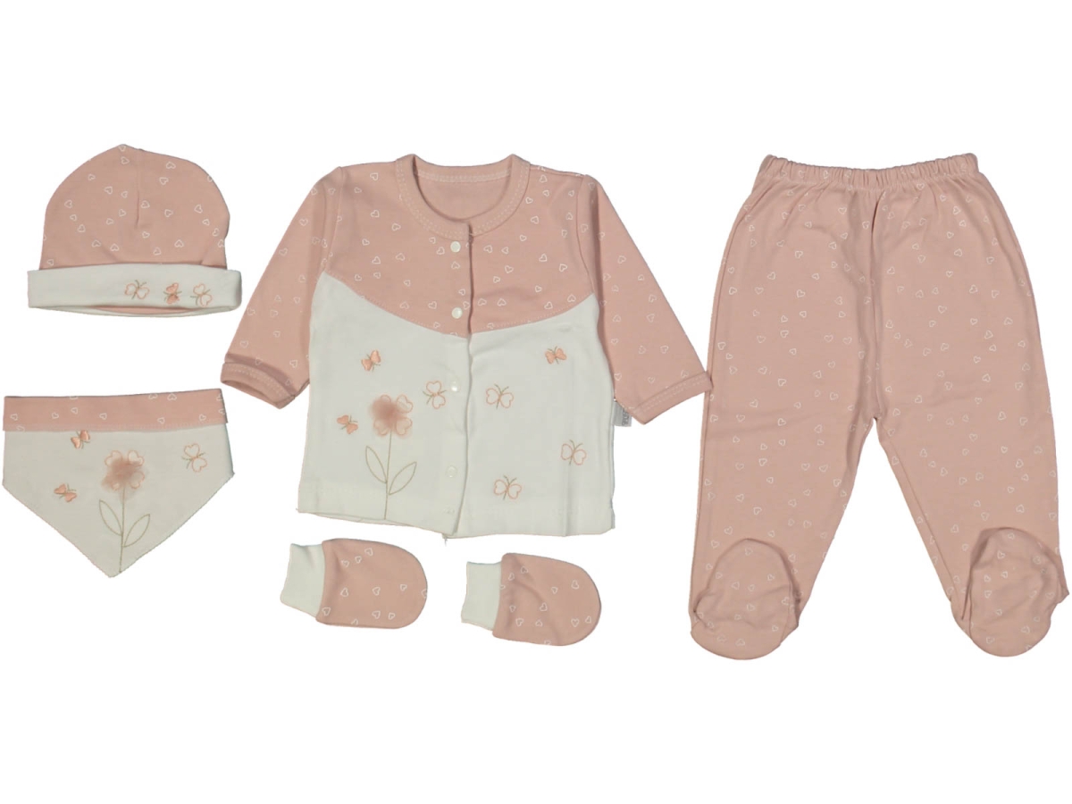 KIZ 1/3 AY ÇİÇEKLİ 5Lİ ZIBIN SET