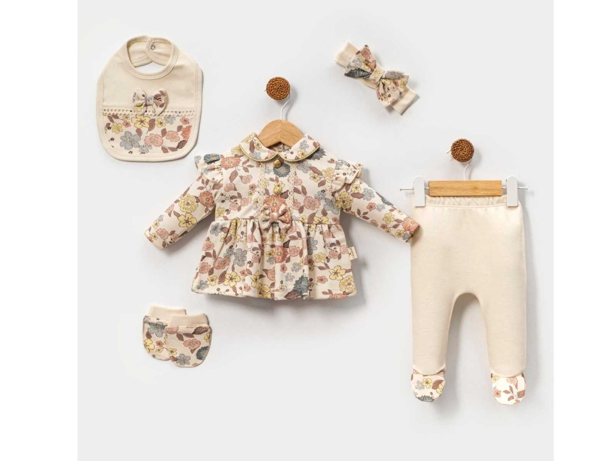 KIZ 1/3 AY GOLD SERİSİ DÜĞMELİ 5Lİ SET