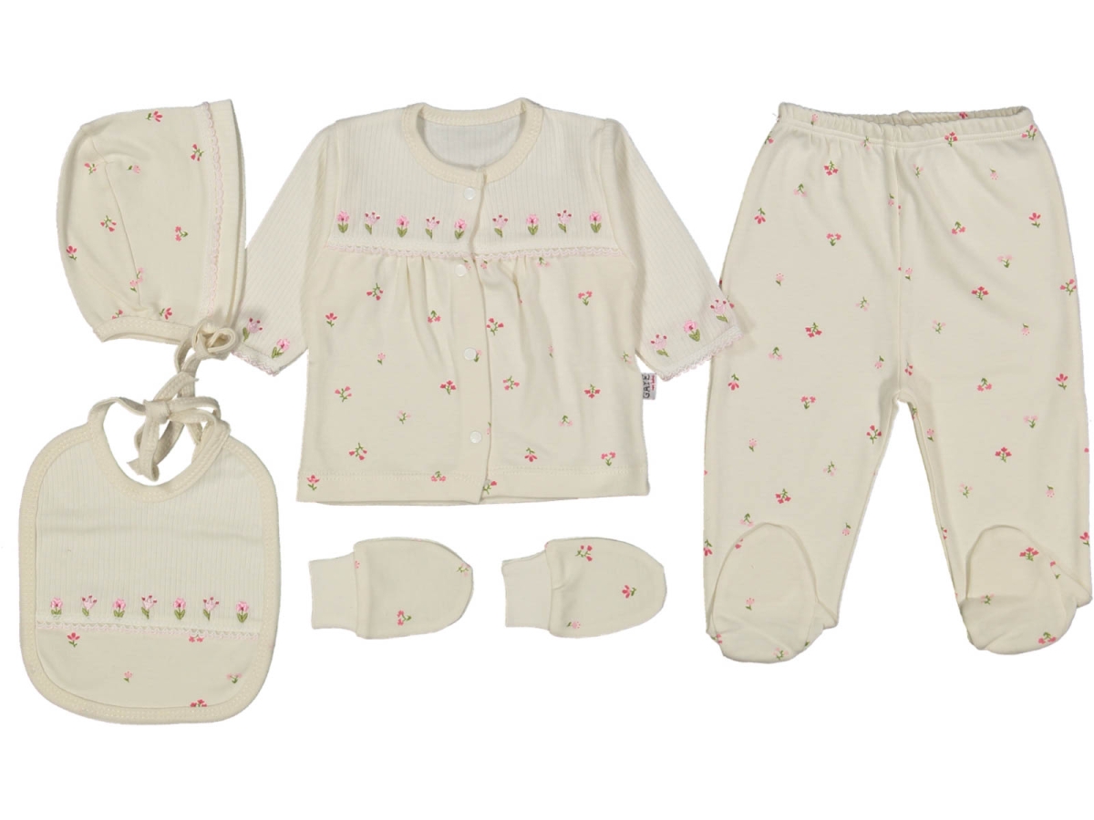 KIZ 1/3 AY LALE NAKIŞLI 5Lİ ZIBIN SET