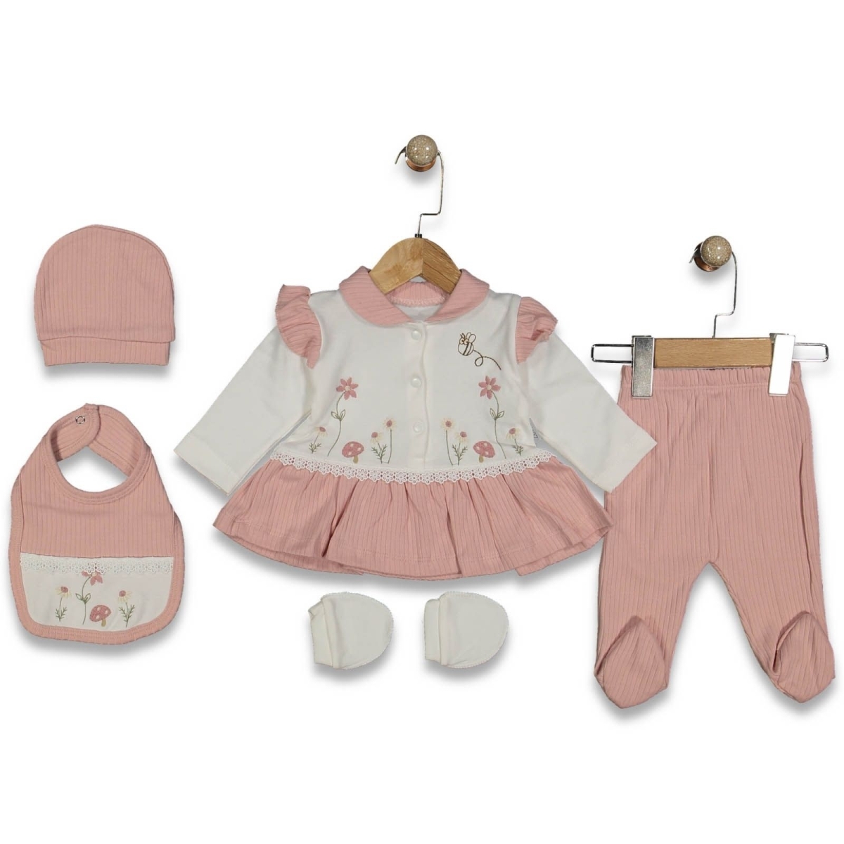 KIZ 1/3 AY RAPORLU ARILI BEBE YAKALI 5 Lİ SET