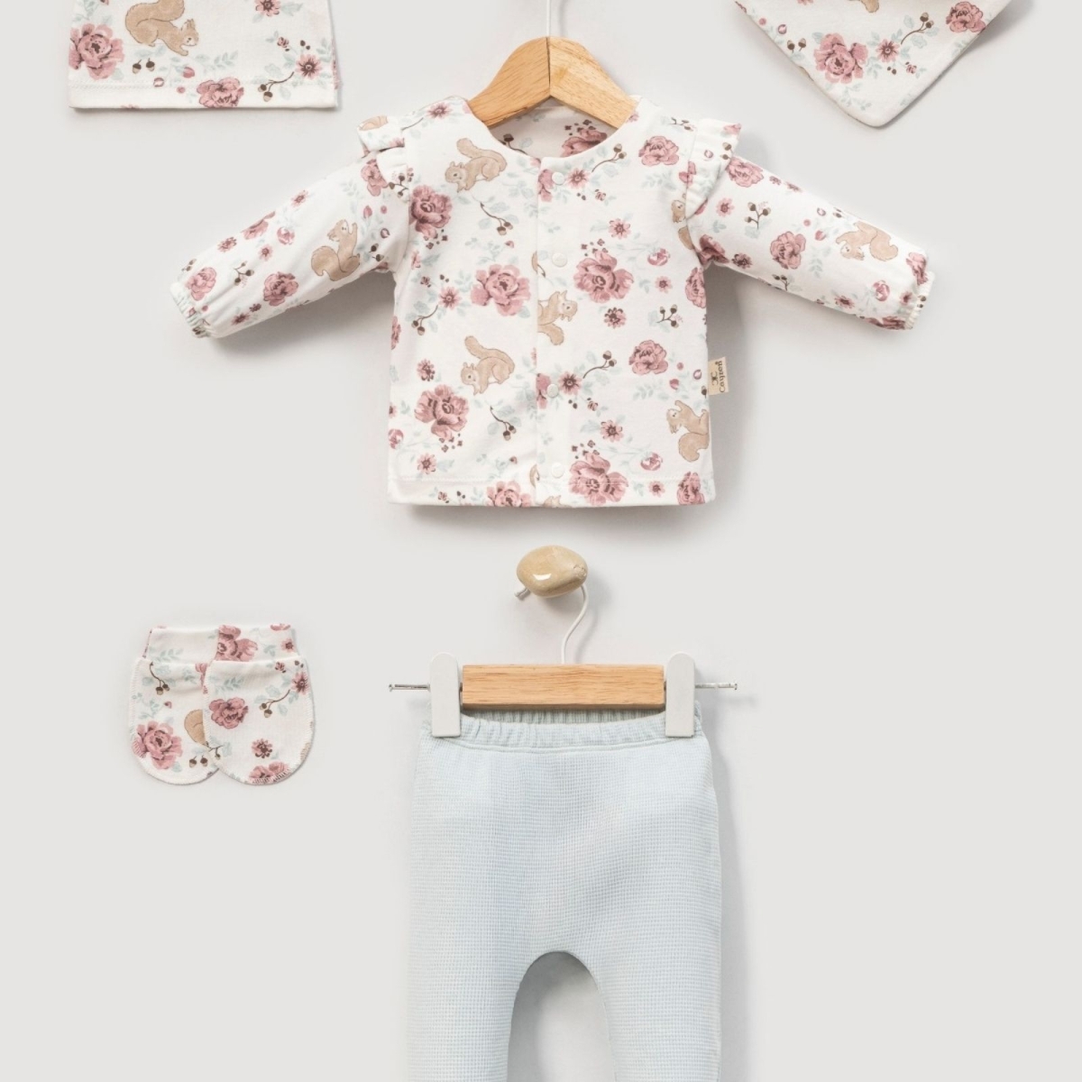 KIZ 1/3 AY SİNCAP DESENLİ 5Lİ SET