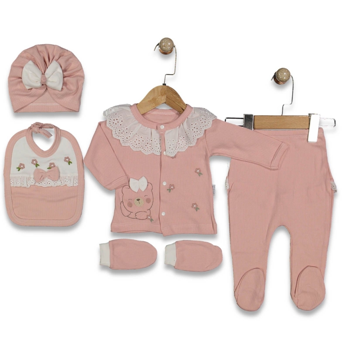 KIZ 1/3 AY SÜSLÜ  AYI ZIBIN SETİ