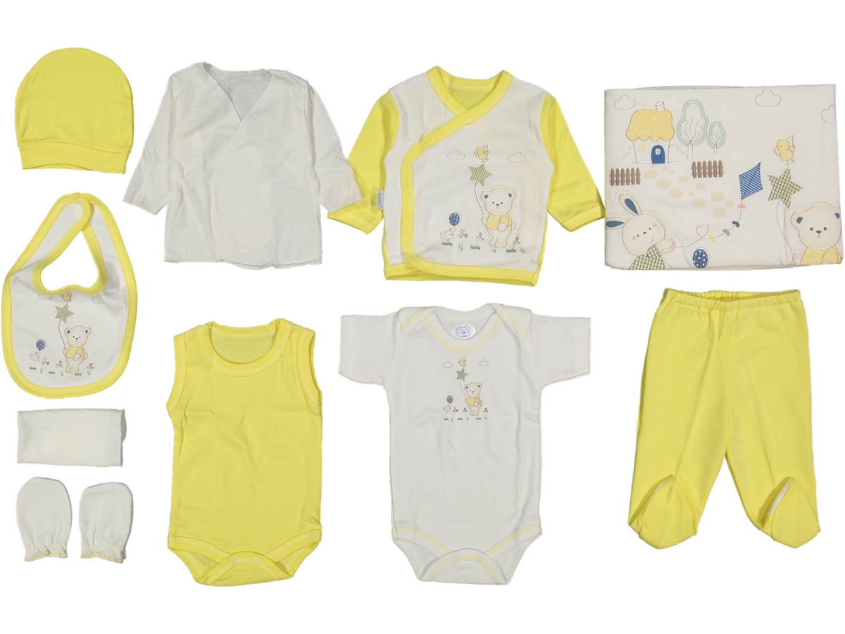 KIZ 1/3 AY UÇURTMALI HAYVAN NAKIŞLI 10 LU ZIBIN SET