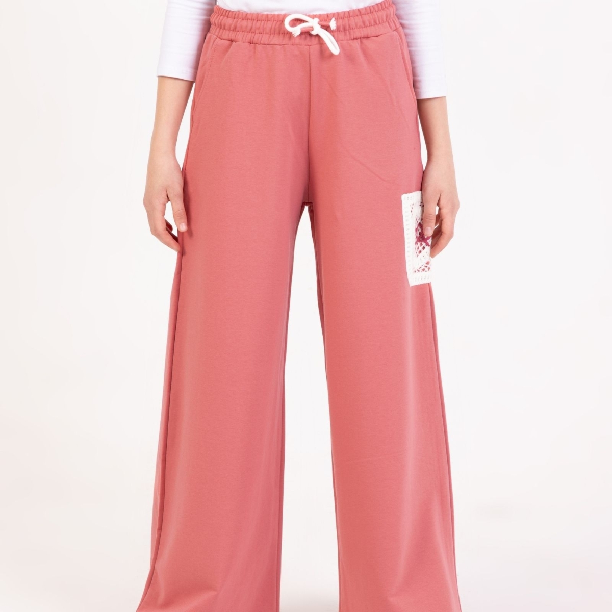 KIZ 13/16 YAŞ DANTEL CEPLİ BAGGY FİT TEK ALT