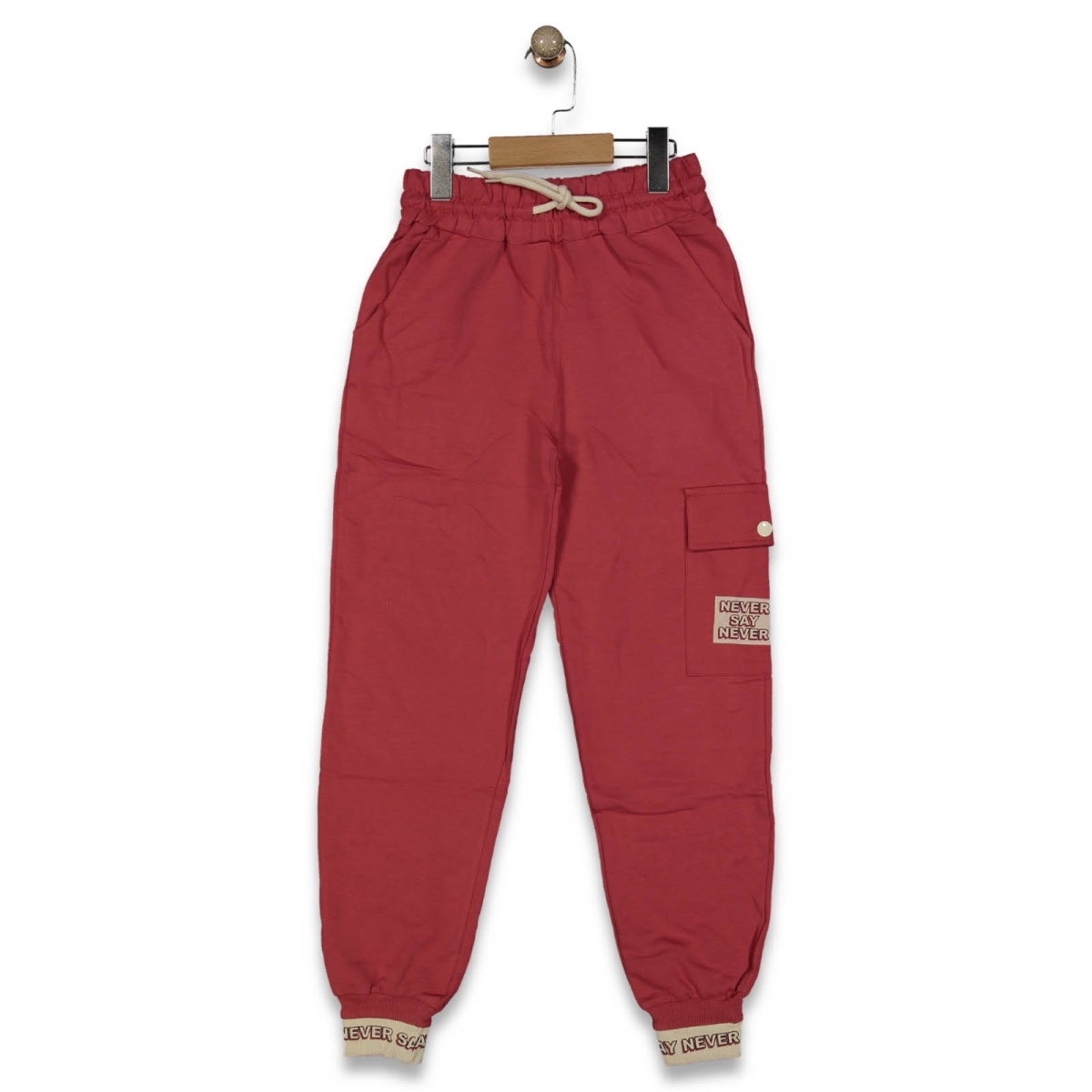 KIZ 13/16 YAŞ KARGO CEP BASKILI TEK ALT