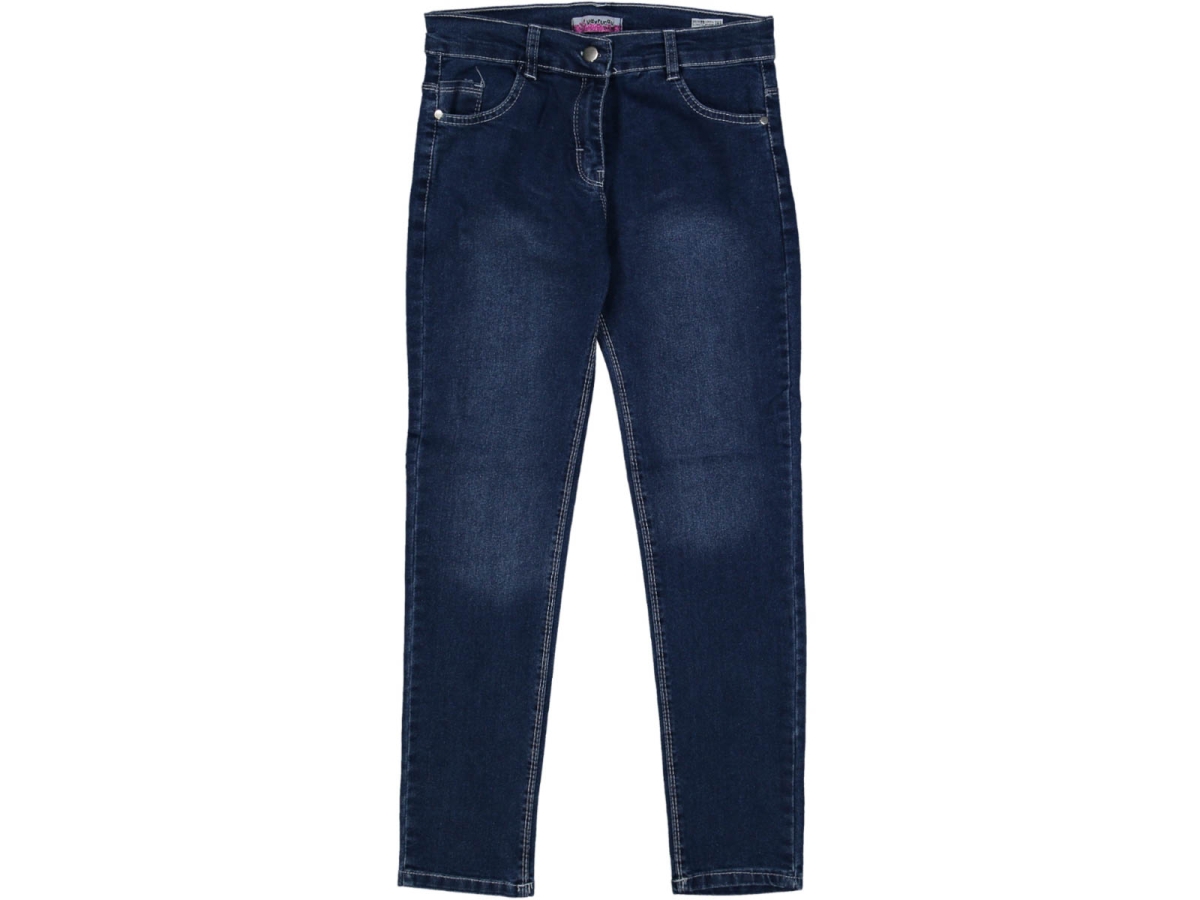 KIZ 13/16 YAŞ KLASİK KESİM MAVİ KOT PANTOLON