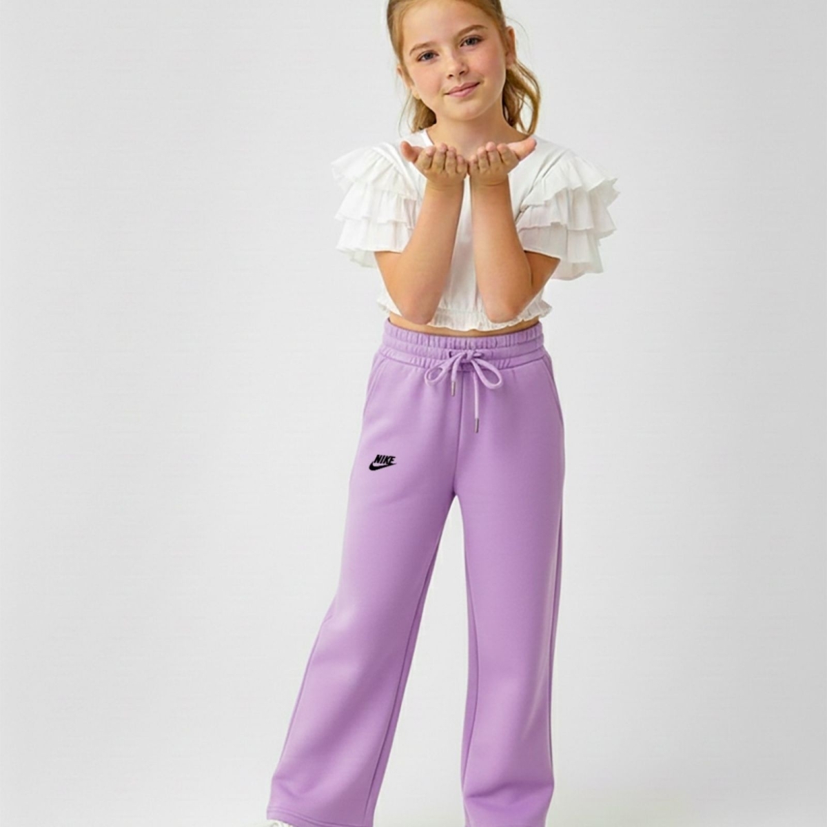 KIZ 13/16 YAŞ NK BASKILI KIZ BOL PAÇA LİKRALI KOMP