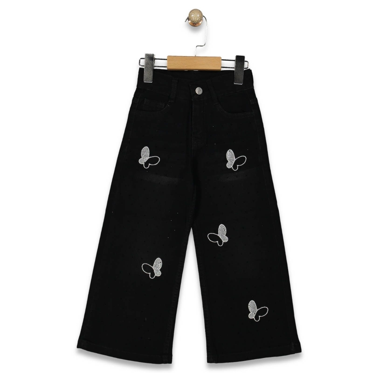 KIZ 13/16 YAŞ  TAŞLI KOT PANTOLON