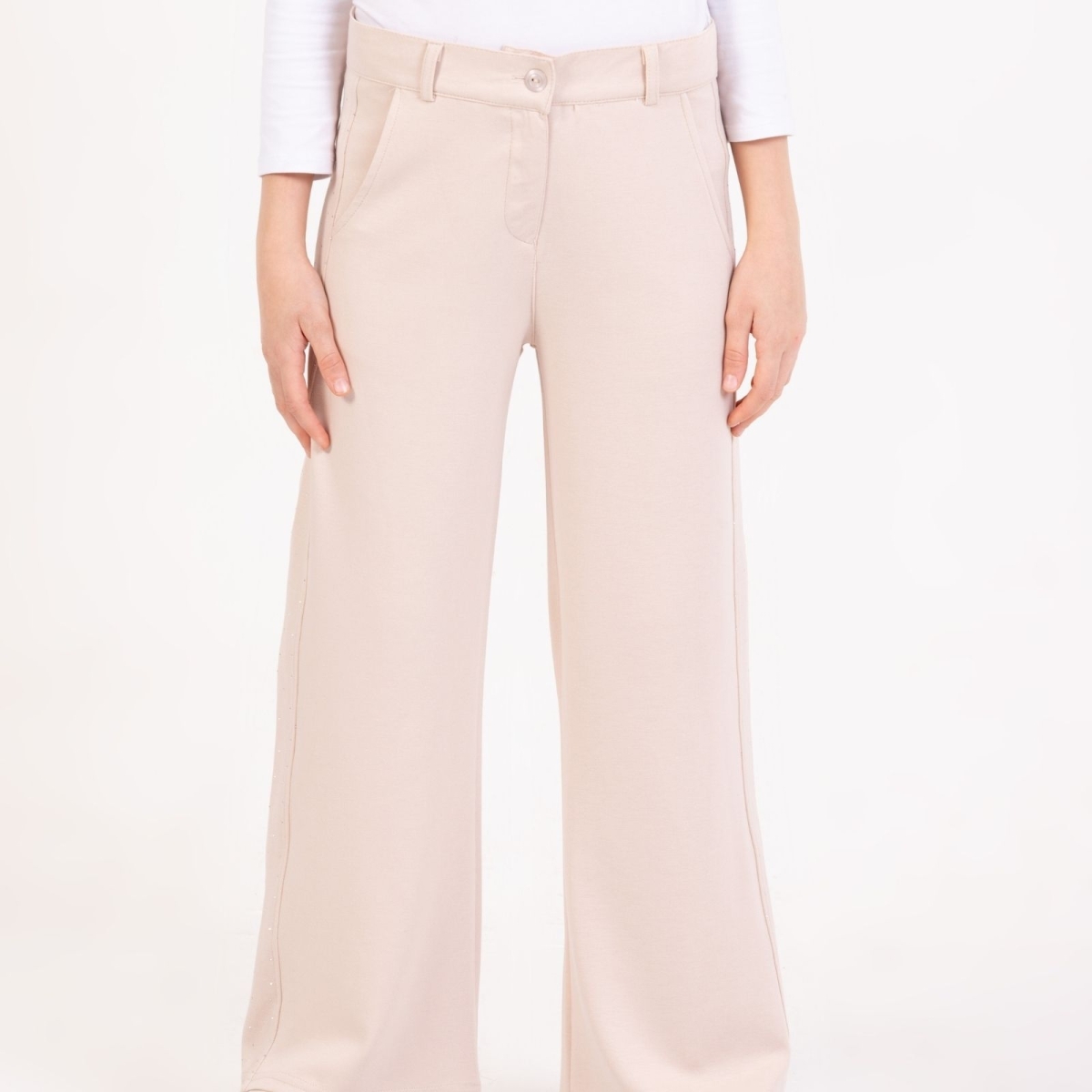 KIZ 13/16 YAŞ YANI TAŞLI PANTOLON