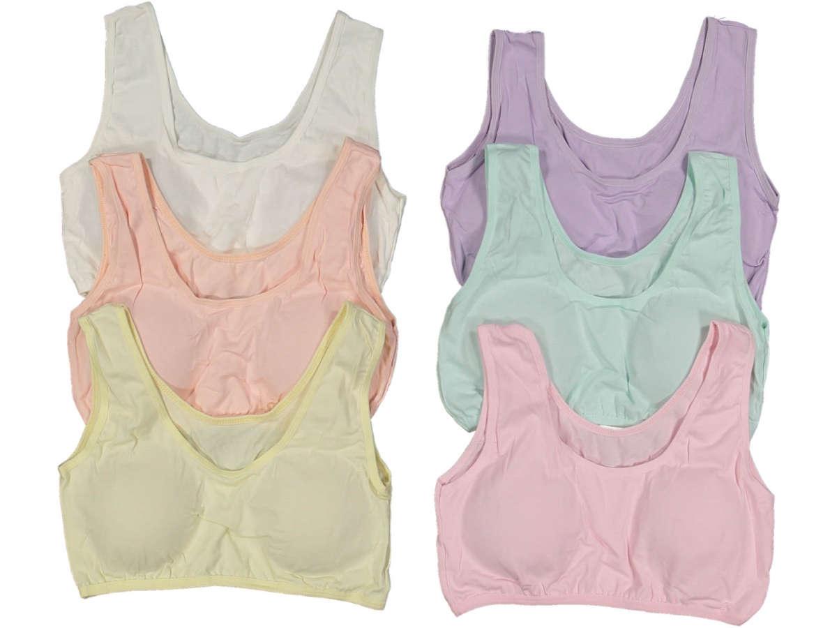 KIZ 14/15 YAŞ GENİŞ ASKI RENKLİ PEDLİ BÜSTİ