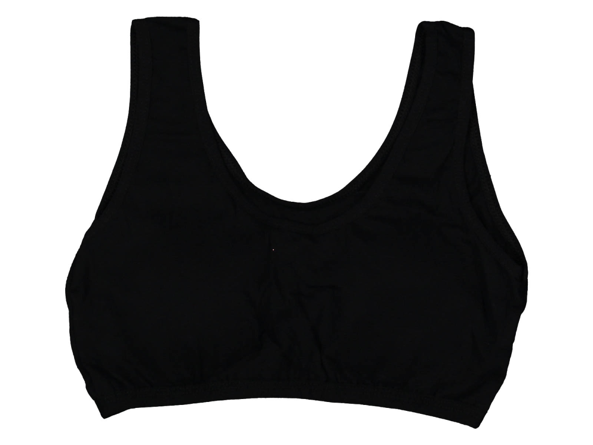 KIZ 14/15 YAŞ GENİŞ ASKI SİYAH RENK BÜSTİYER