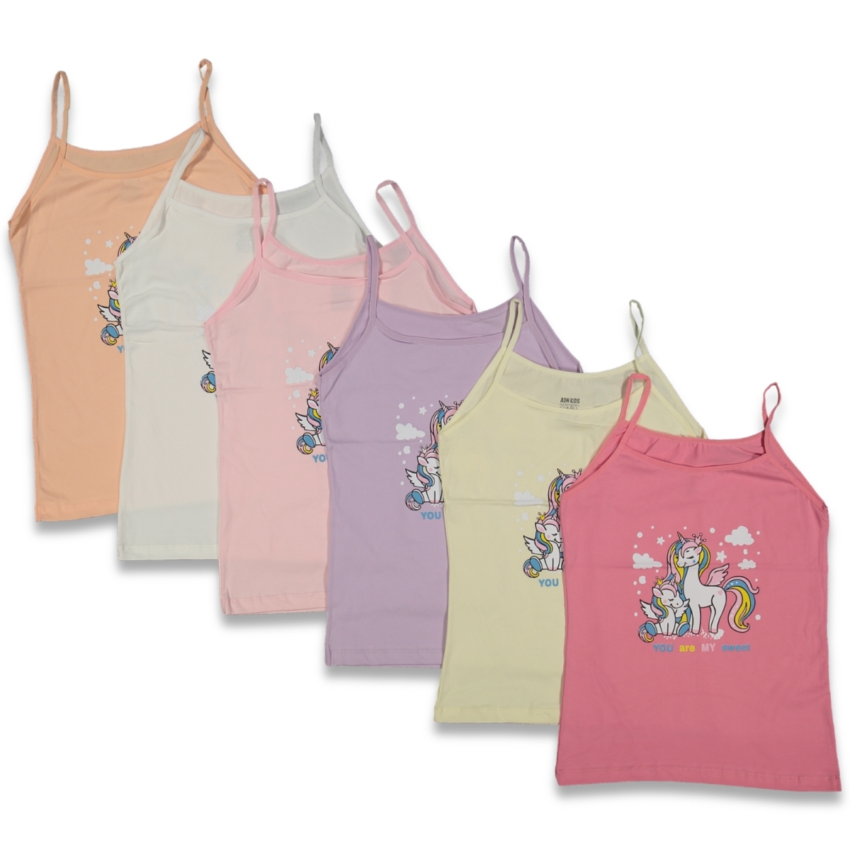 KIZ 14/15 YAŞ İP ASKI BASKILI ATLET