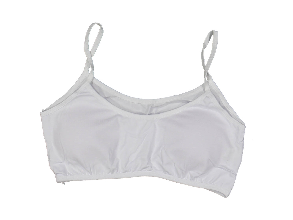 KIZ 14/15 YAŞ İP ASKI DÜZ RENK BEYAZ BÜSTİYER