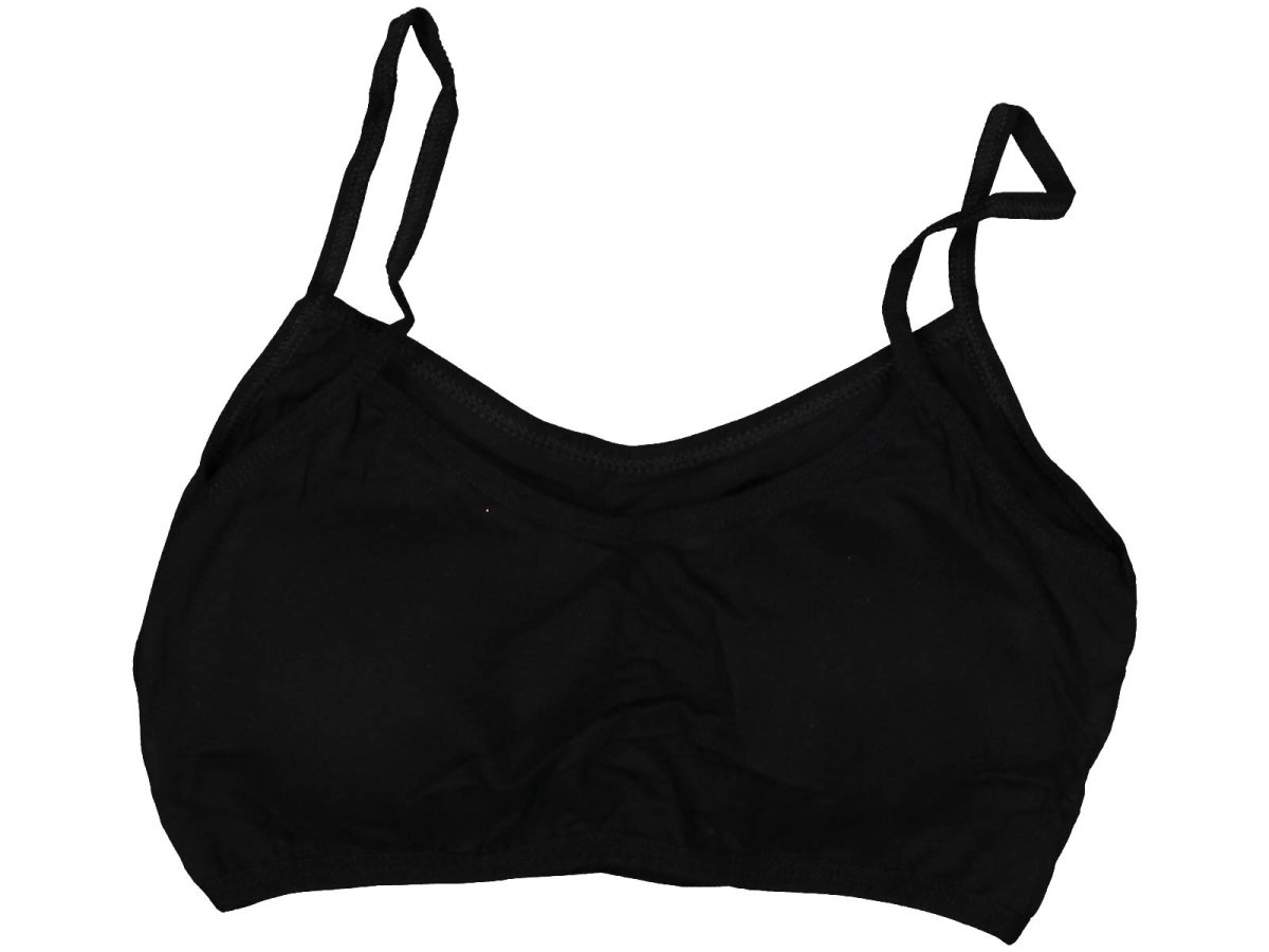 KIZ 14/15 YAŞ İP ASKI DÜZ RENK SİYAH BÜSTİYE