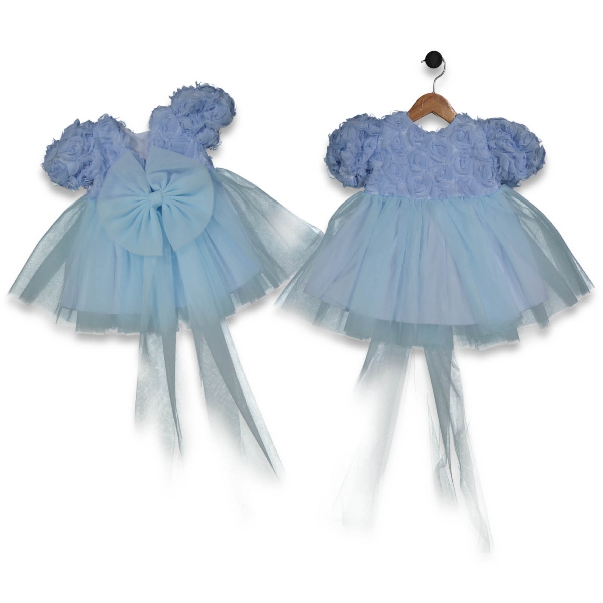 KIZ 1/5 YAŞ GÜLLÜ KISA KOLLU ELBİSE