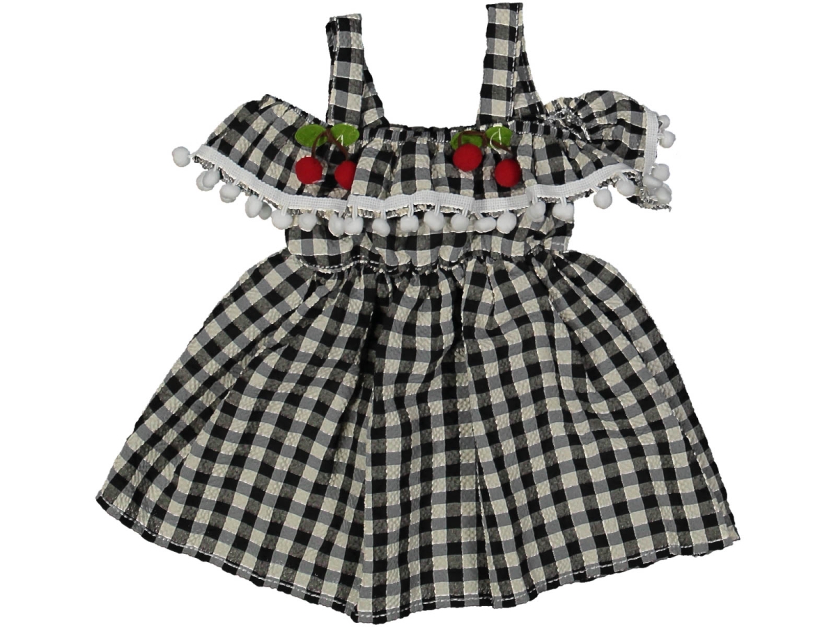 KIZ 1/5 YAŞ KARELİ KİRAZ ASKILI ELBİSE
