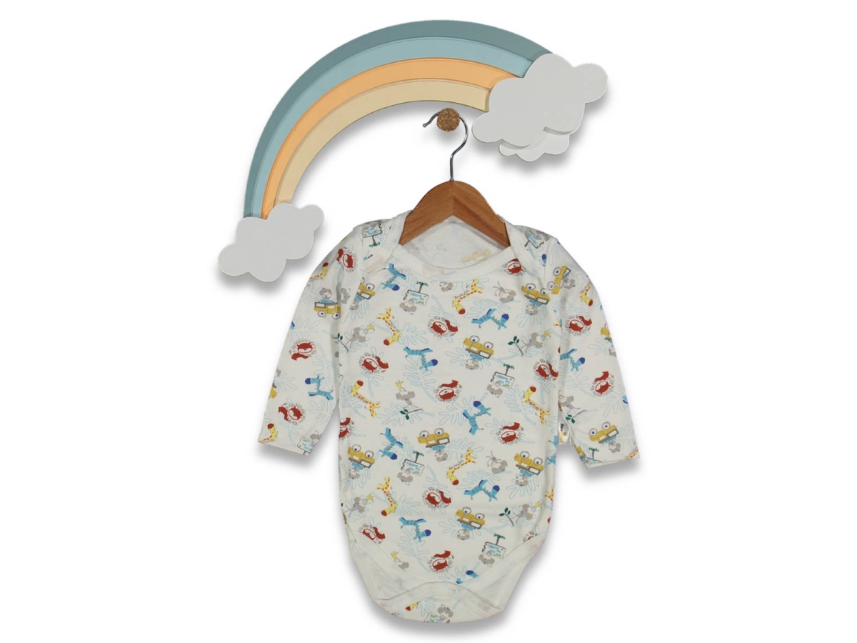 KIZ 1/5 YAŞ SEVİMLİ MAYMUN DESENLİ BADİ