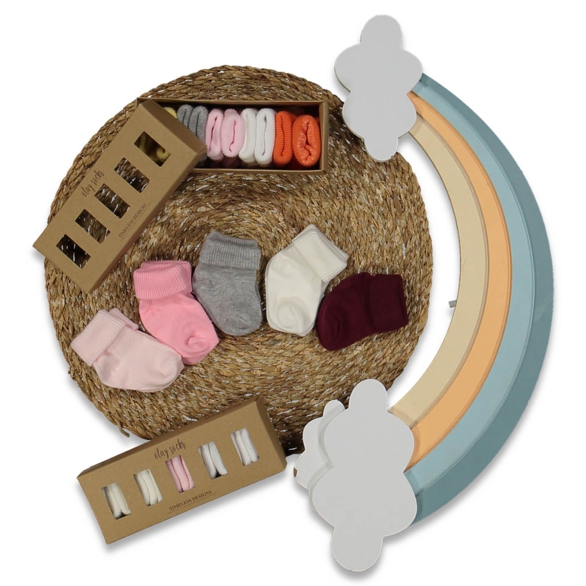 KIZ 1/6 AY 5&#039;Lİ KRAFT KUTUDA YENİDOĞAN ÇORABI