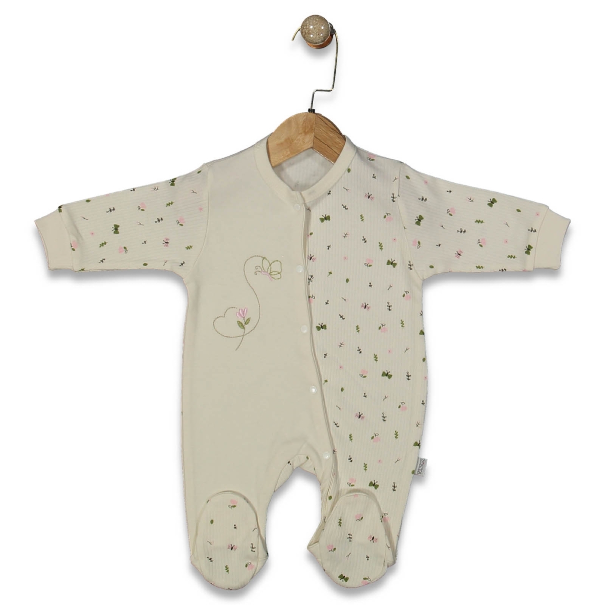 KIZ 1/6 AY ÇİÇEKLİ BEBE TULUM