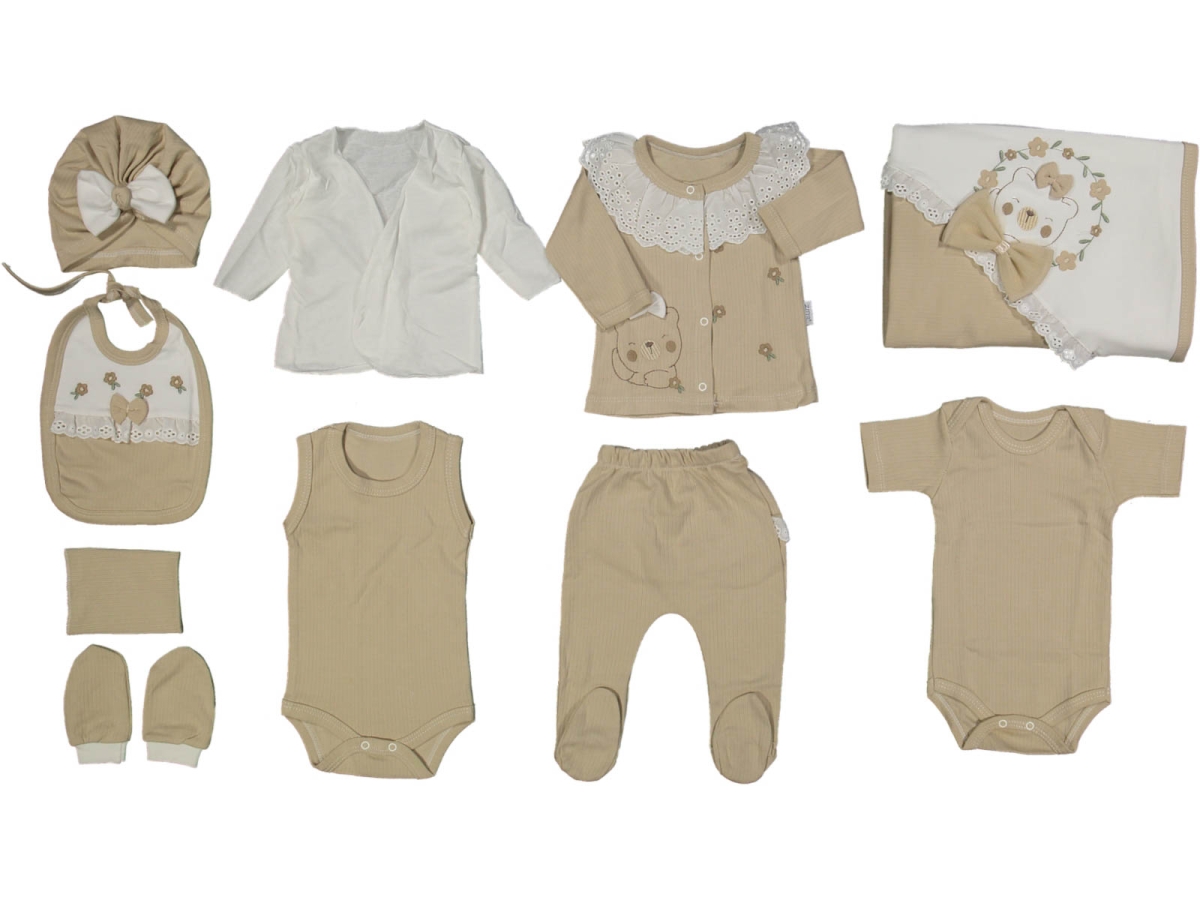 KIZ 1/6 AY SÜSLÜ FİYONKLU AYI NAKIŞLI 10 LU SET