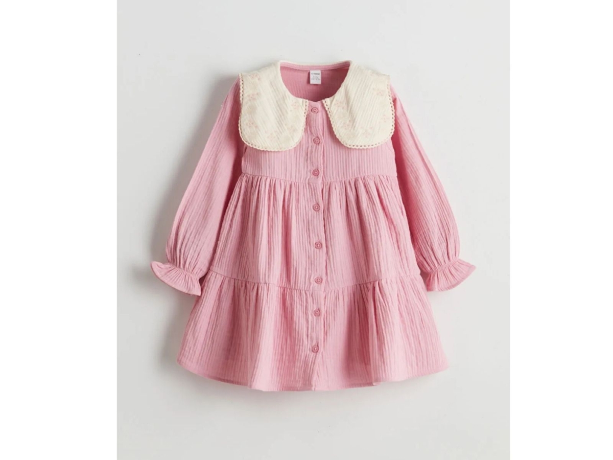 KIZ 1/8 YAŞ BEBE YAKA MÜSLİN ELBİSE