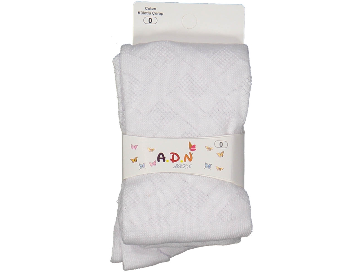 KIZ 1/9 AY BEYAZ BİLGİSAYAR KABARTMALI KÜLOTLU ÇORAP