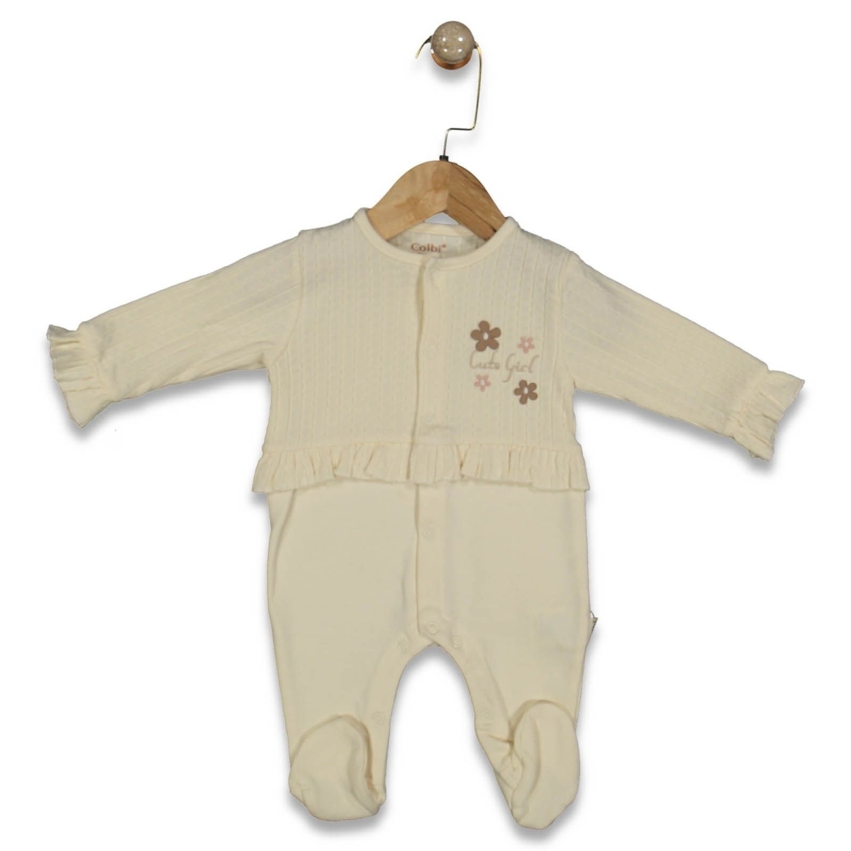 KIZ 1/9 AY ÇİÇEK APLİKELİ PATİKLİ TULUM