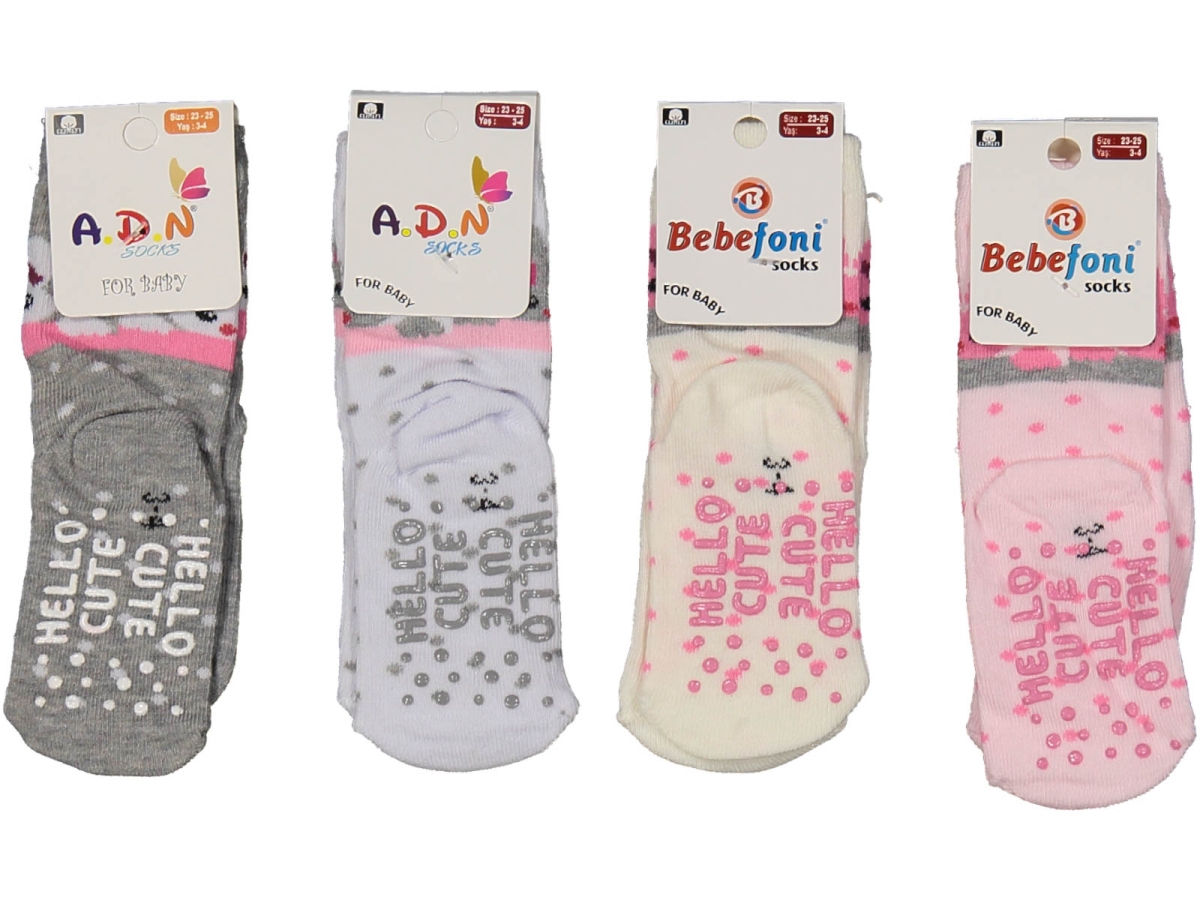 KIZ 1/9 AY DESENLİ ABS SOKET ÇORAP