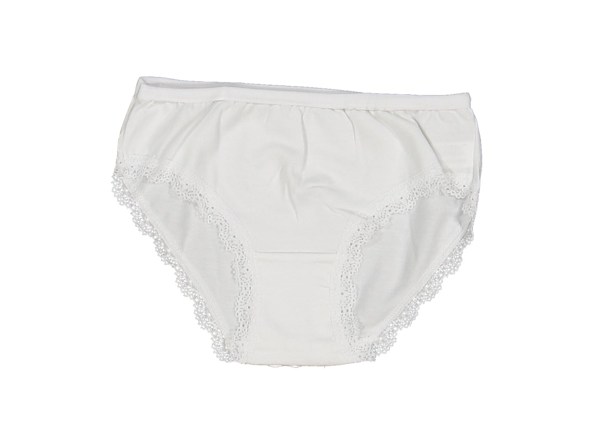 KIZ 2/3 YAŞ BEYAZ LİKRALI SLİP 