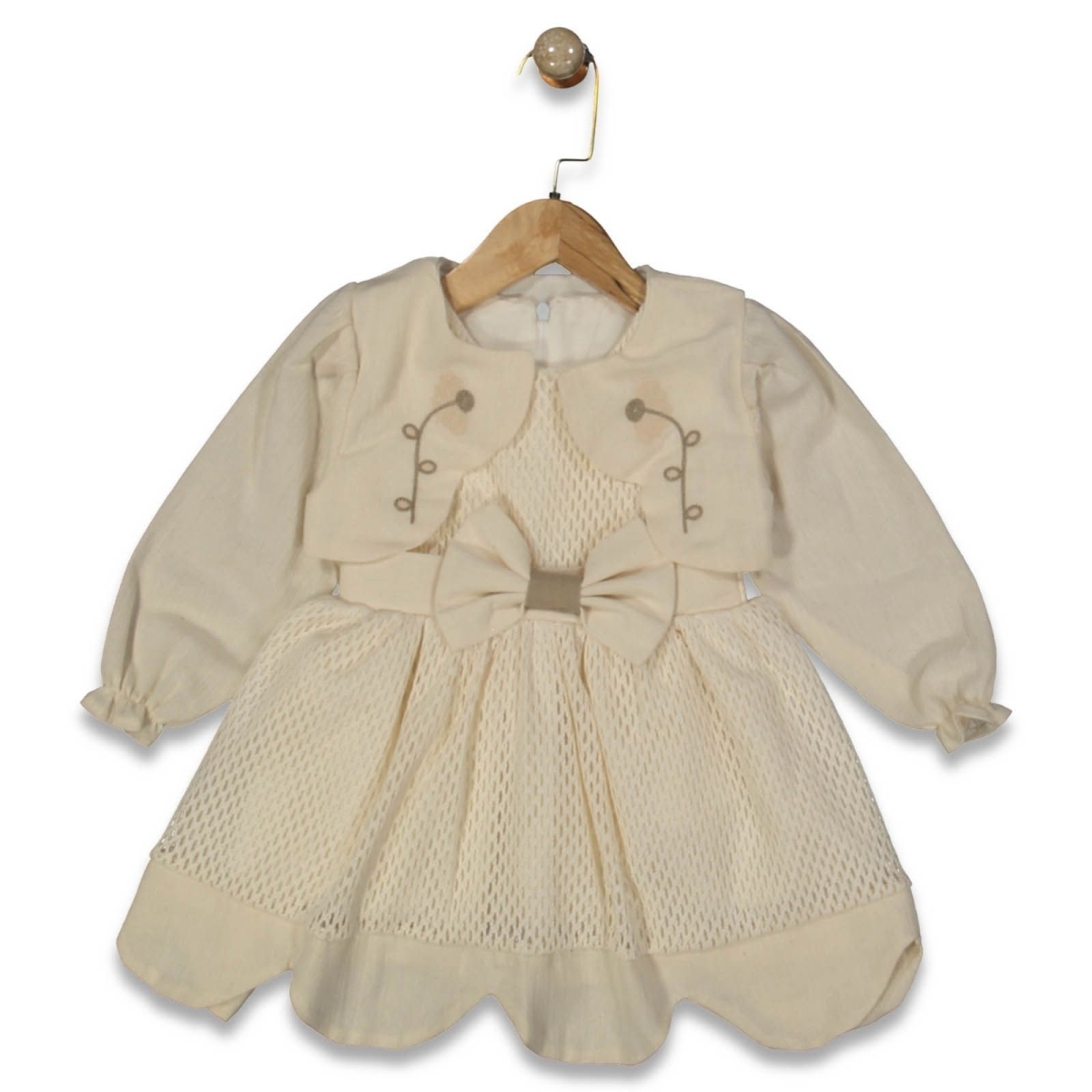 KIZ 2/4 YAŞ ETEĞİ OYMALI BOLEROLU