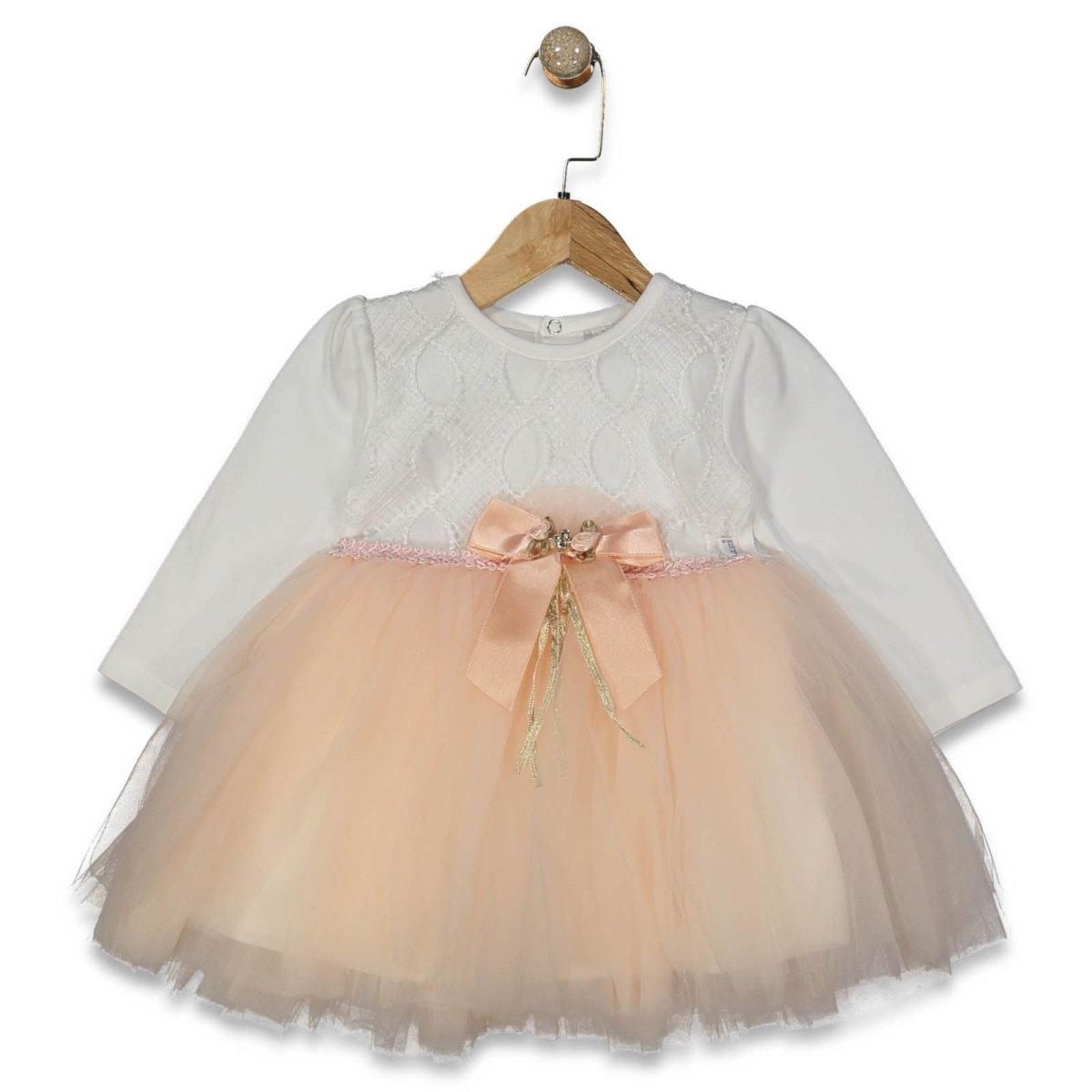 KIZ 2/4 YAŞ PELİK DANTELLİ ELBİSE