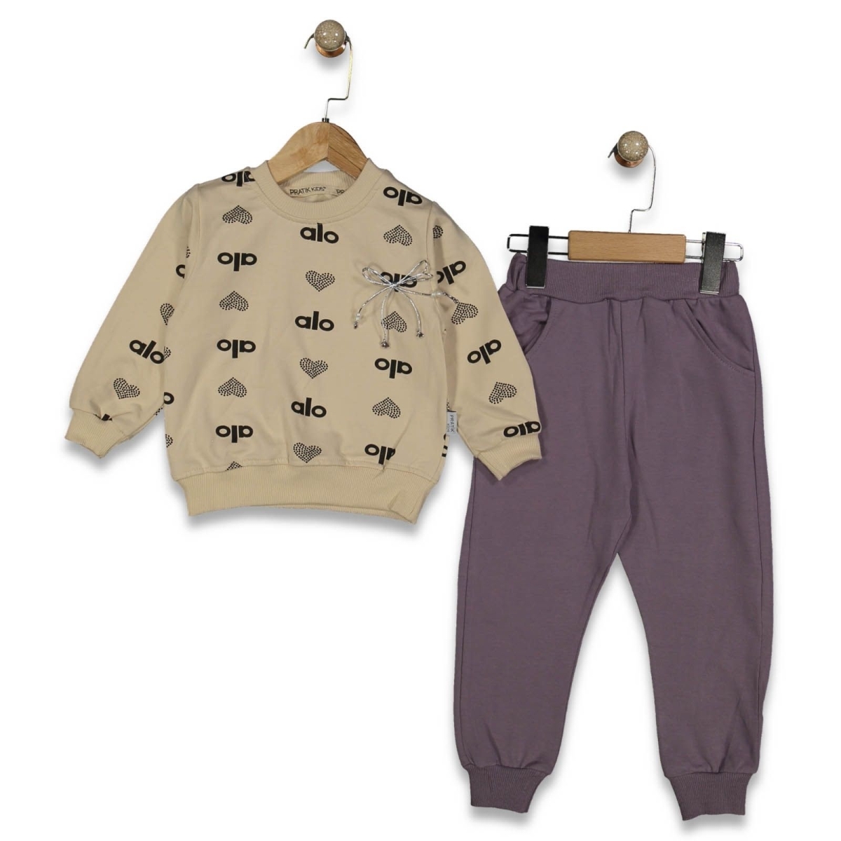 KIZ 2/5 YAŞ ALO BASKILI SWEET İKİLİ TAKIM