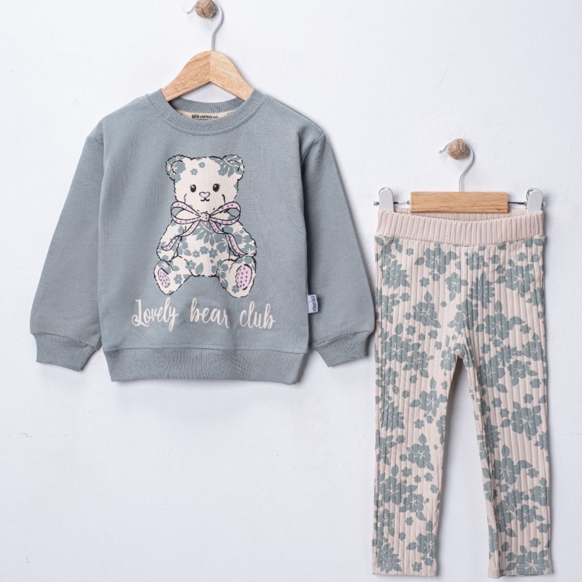 KIZ 2/5 YAŞ AYI TAŞ BASKILI TAKIM