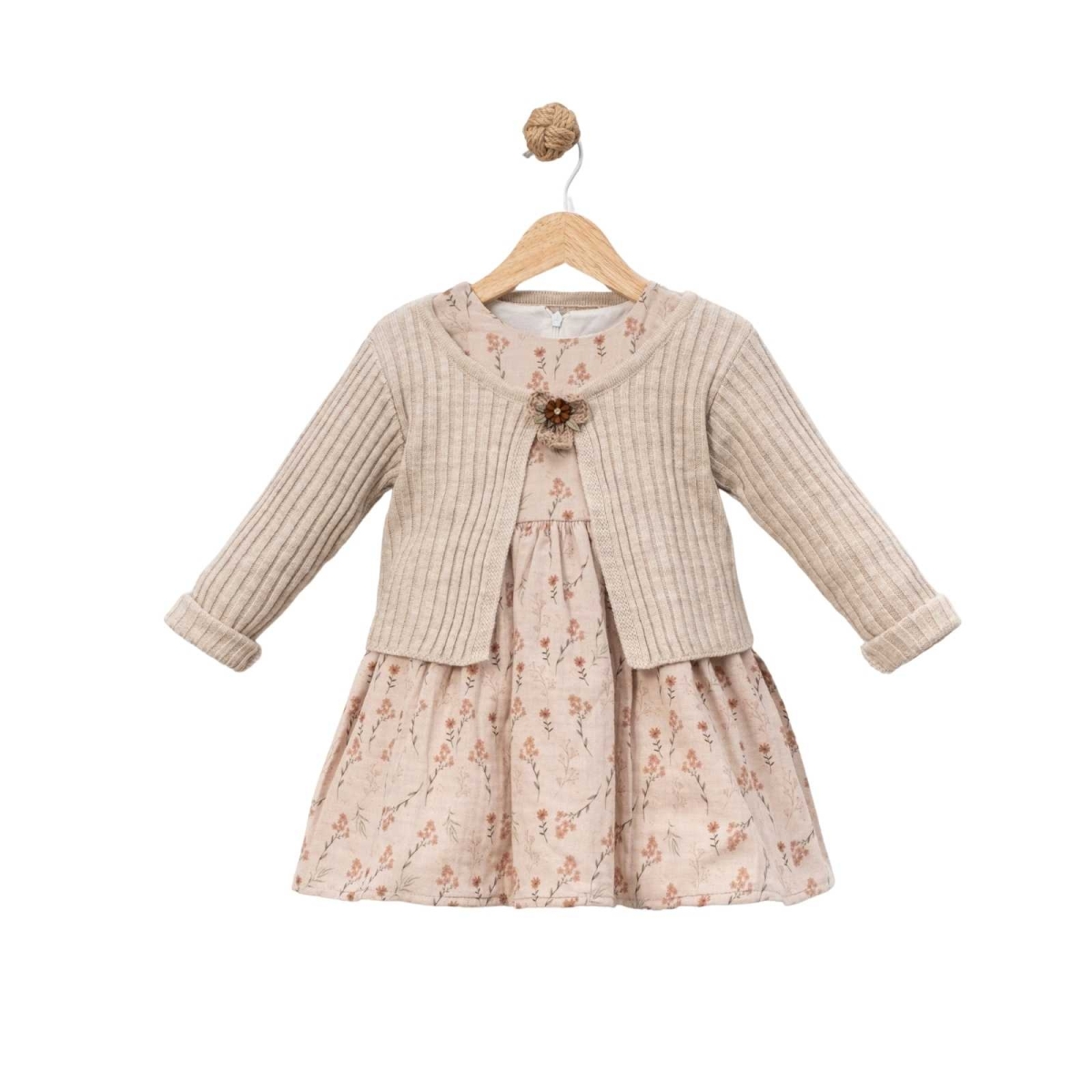 KIZ 2/5 YAŞ BASKILI MÜSLİM HIRKALI ELBİSE