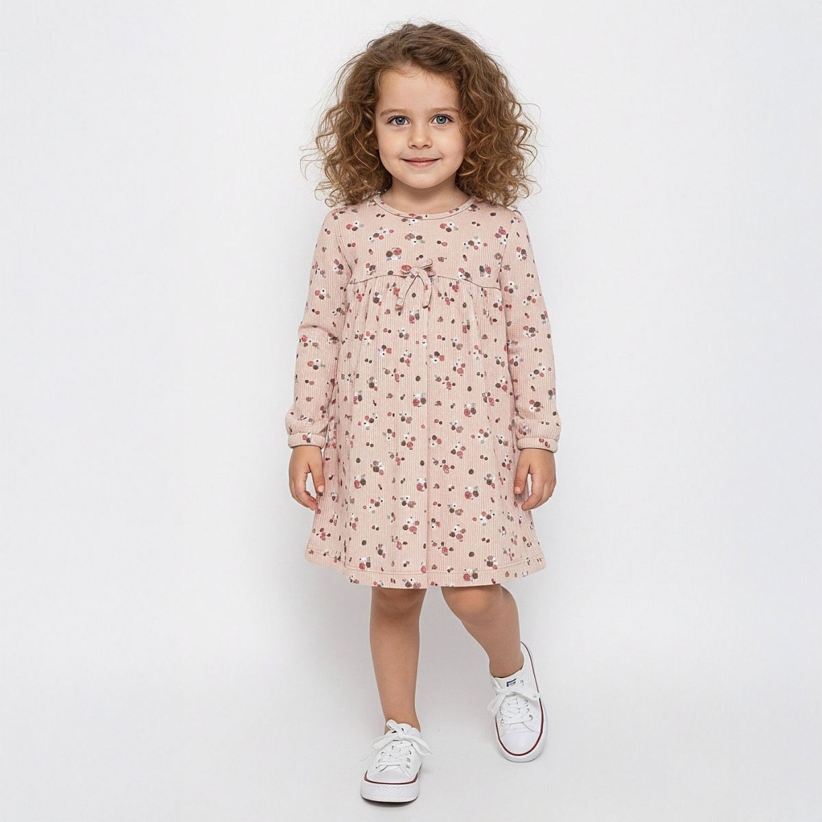 KIZ 2/5 YAŞ ÇİÇEK DESENLİ ELBİSE