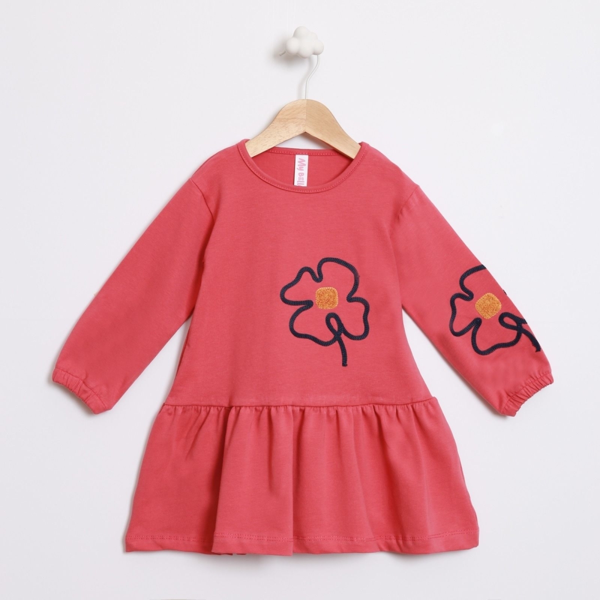 KIZ 2/5 YAŞ ÇİÇEK NAKIŞLI ELBİSE