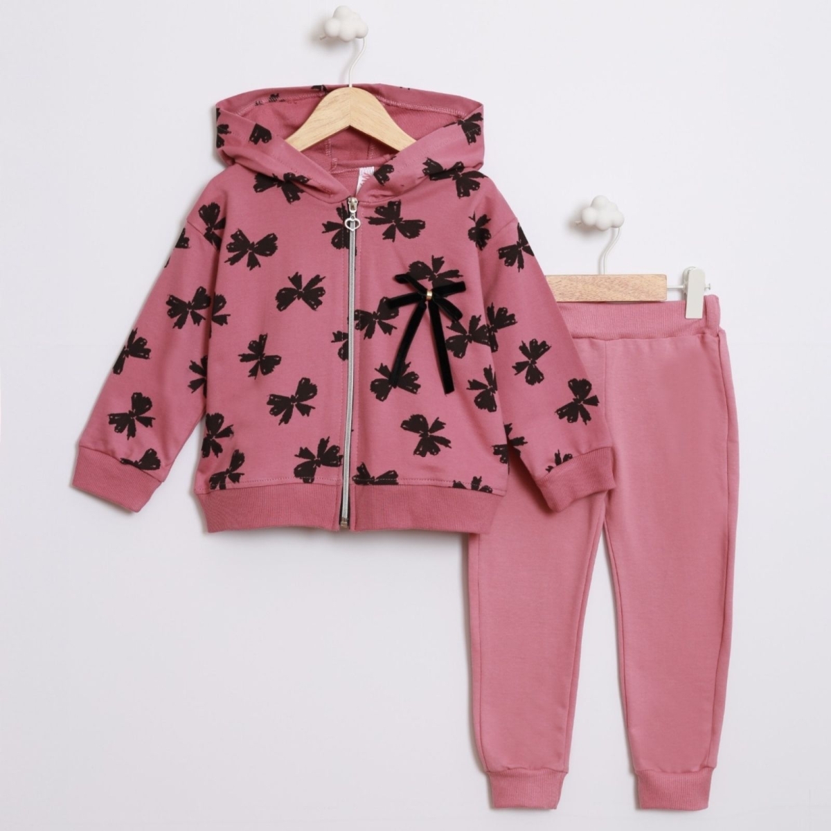 KIZ 2/5 YAŞ FİYONK BASKILI FERMUARLI TAKIM