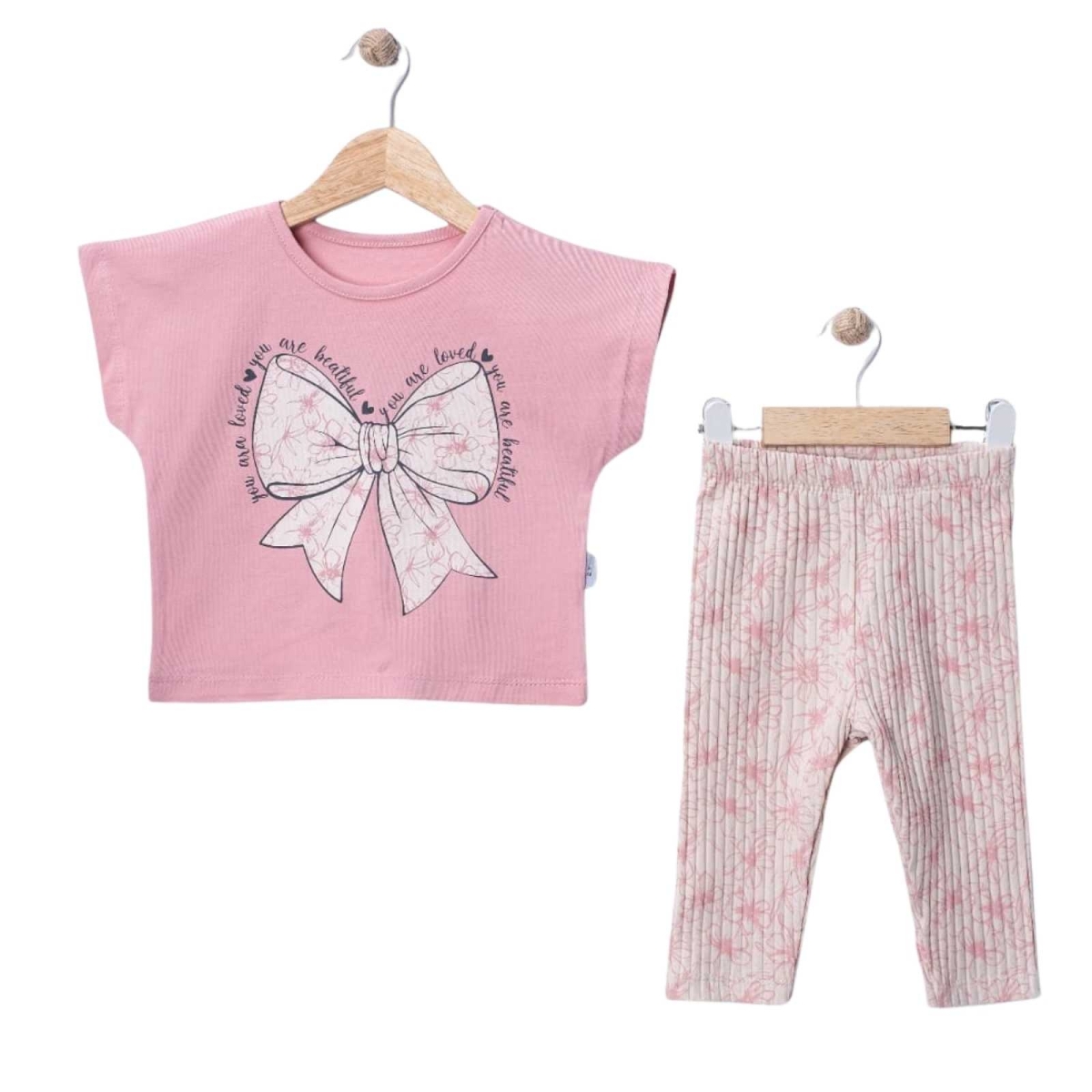 KIZ 2/5 YAŞ FİYONK BASKILI TAYTLI TAKIM