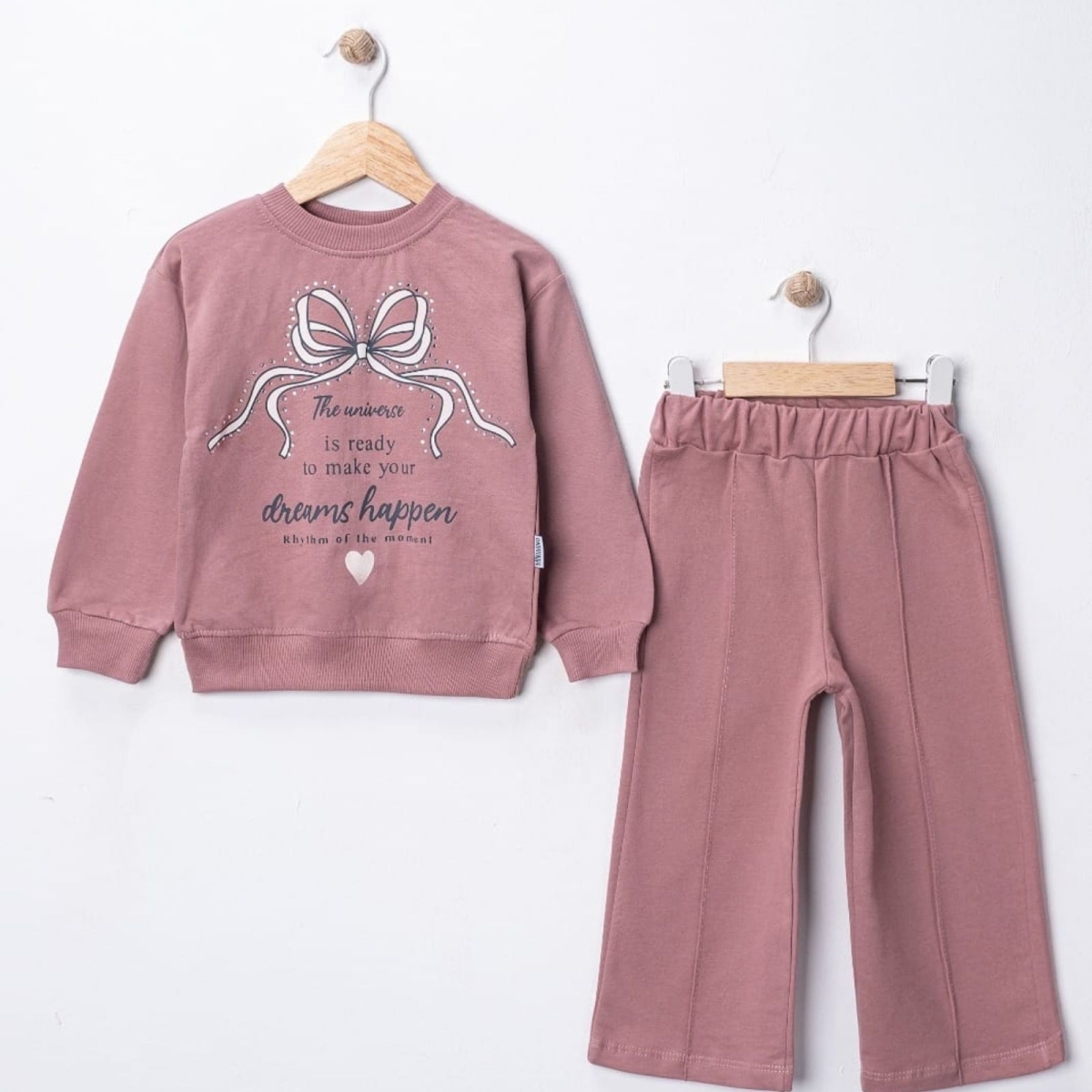 KIZ 2/5 YAŞ FİYONK TAŞ BASKILI TAKIM