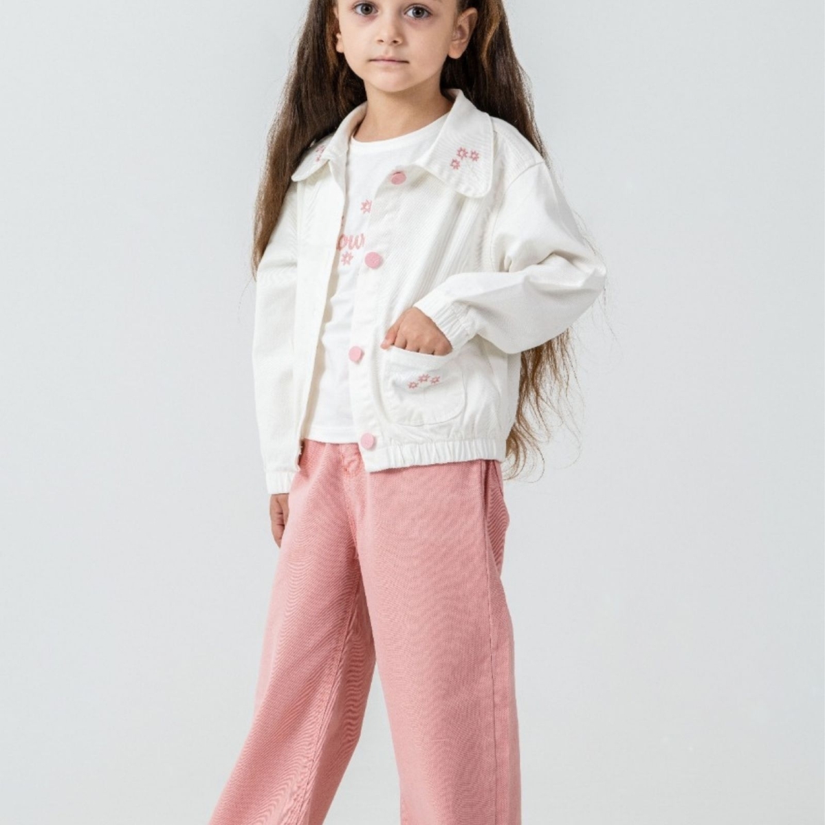 KIZ 2/5 YAŞ FLOWER  ÜÇLÜ TAKIM