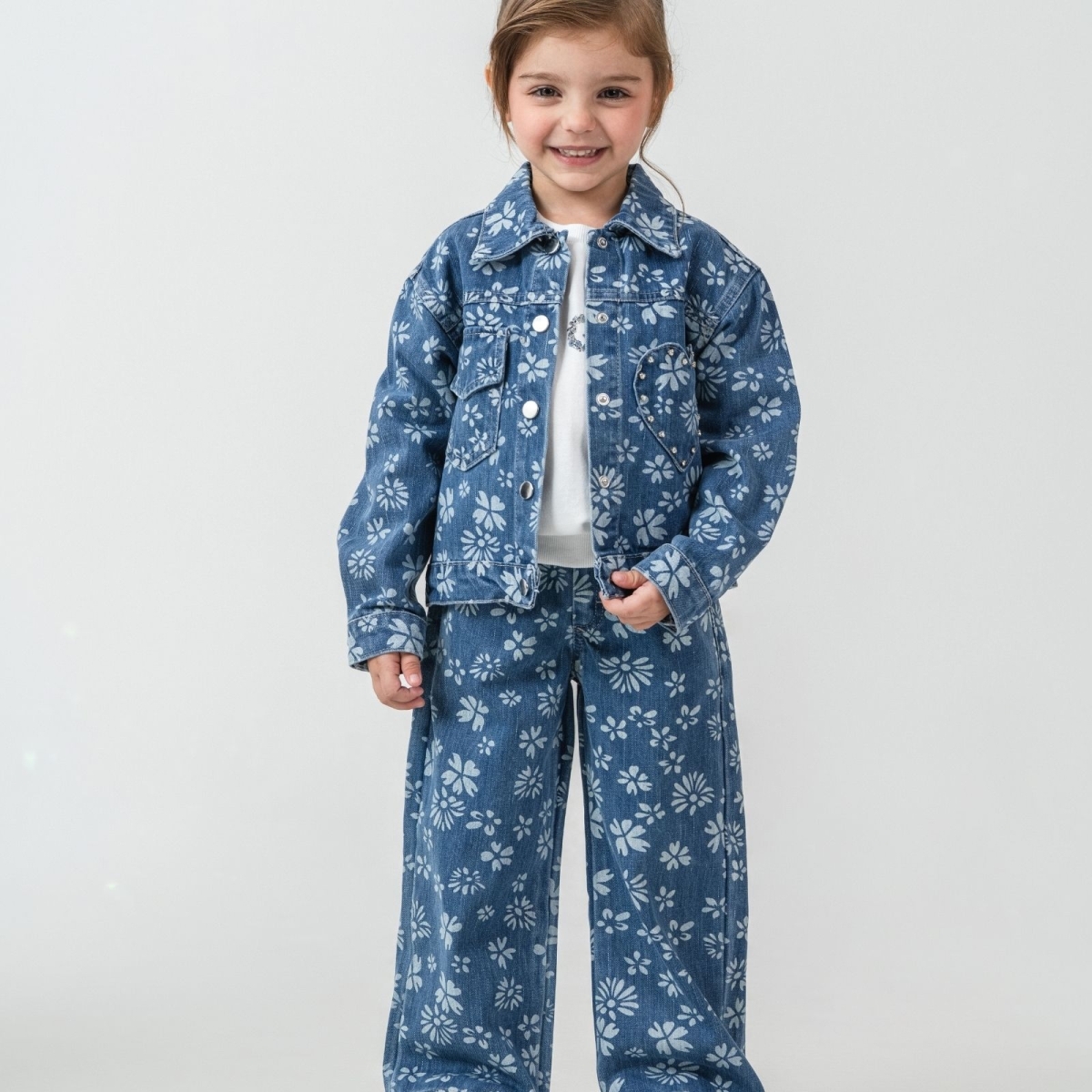 KIZ 2/5 YAŞ KALP DETAYLI ÜÇLÜ TAKIM