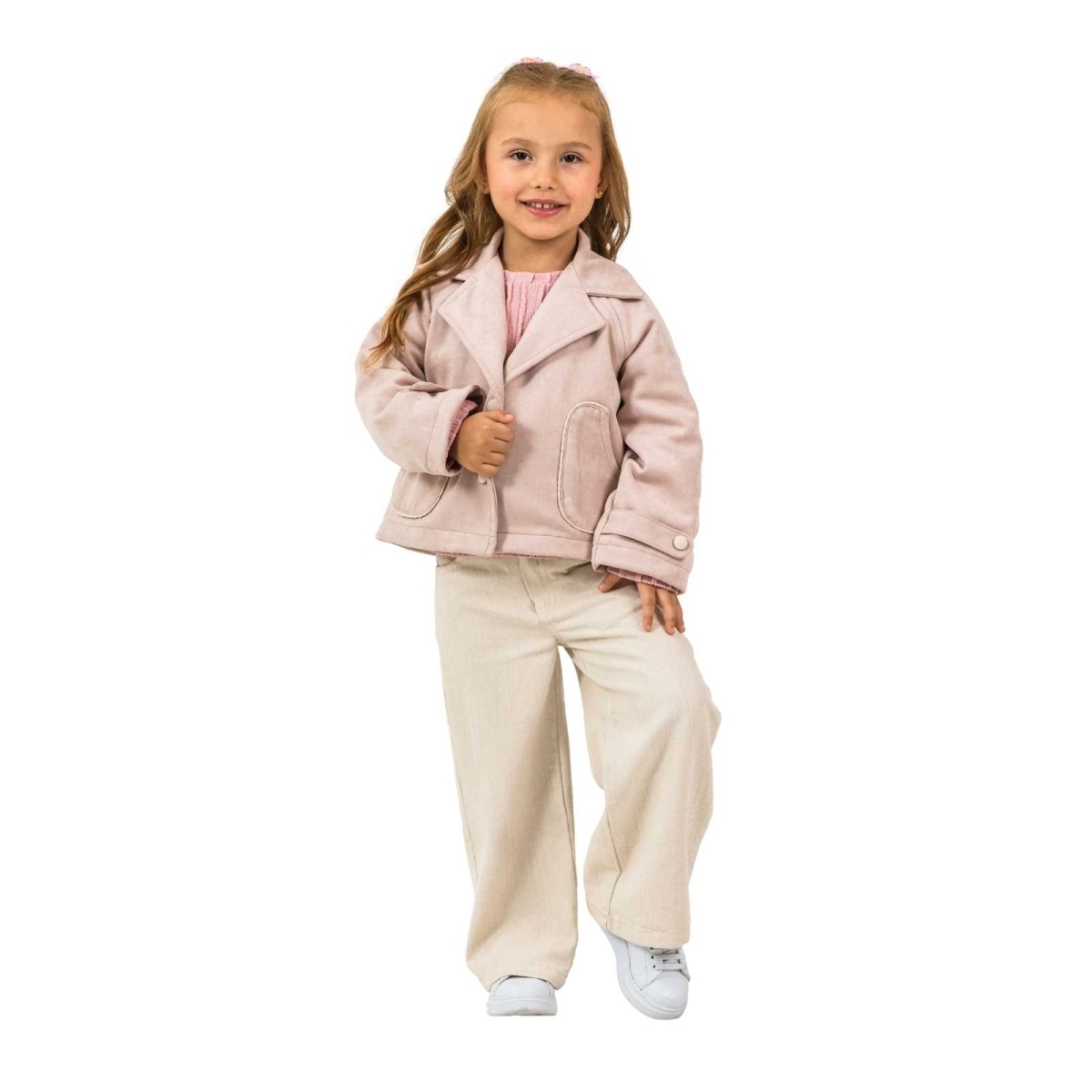 KIZ 2/5 YAŞ KIL BİYE DETAYLI ÜÇLÜ TAKIM