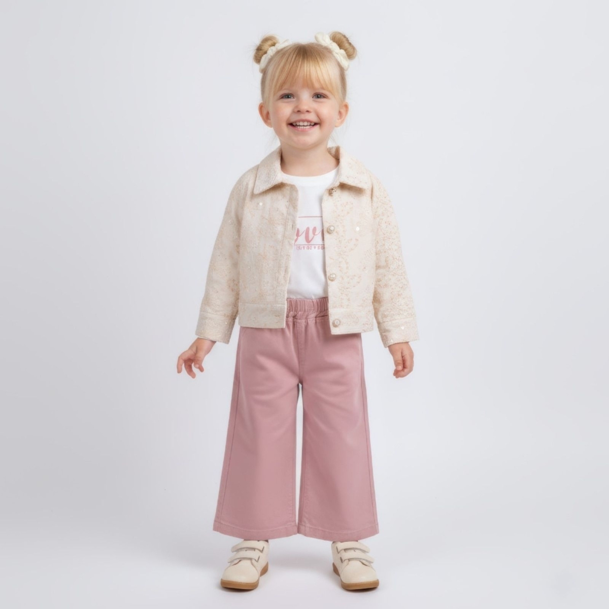 KIZ 2/5 YAŞ PULLU NAKIŞLI HIRKA  TAKIM